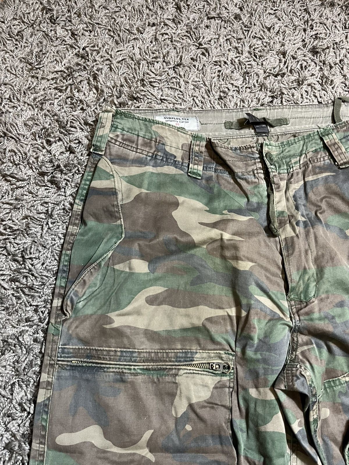 Surplus Research VINTAGE Y2K INFANTRY CARGO ZIP MILITARY PANTS SURPLUS TEX Size US 34 / EU 50 - 5 Thumbnail