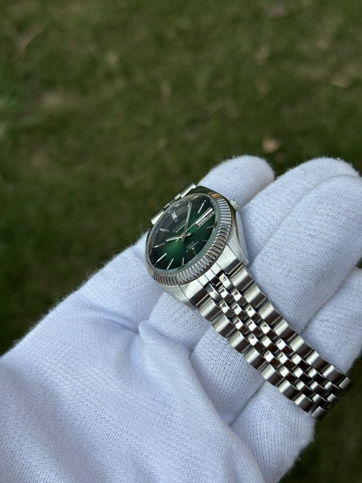 Seiko Seiko 5 DX Fluted Bezel Automatic 6309 Japanese mens Watch Size 36 - 8 Thumbnail