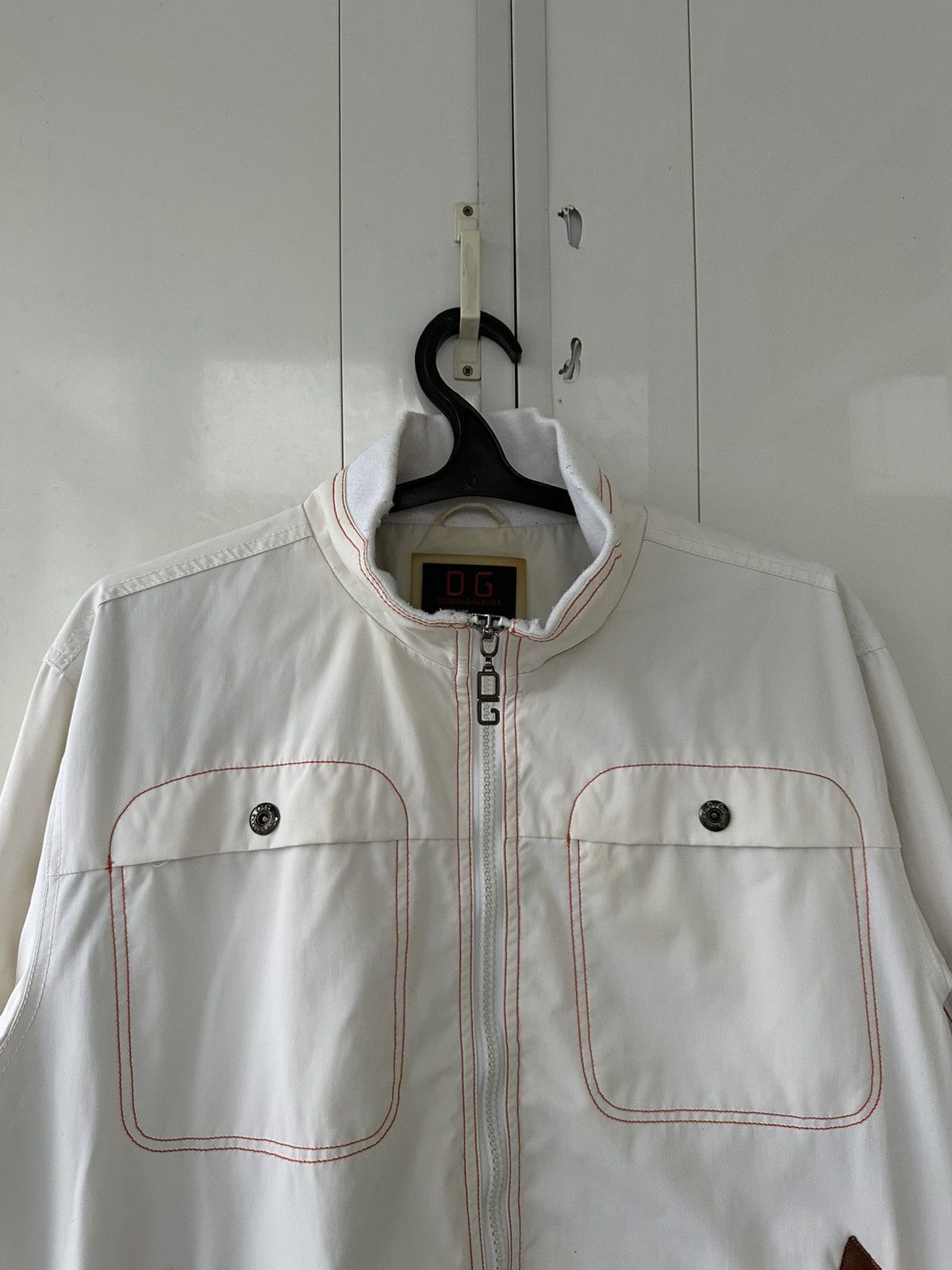 Dolce & Gabbana × Vintage Vintage Dolce Gabbana Nylon White Jacket Y2K Fit Size US L / EU 52-54 / 3 - 6 Thumbnail