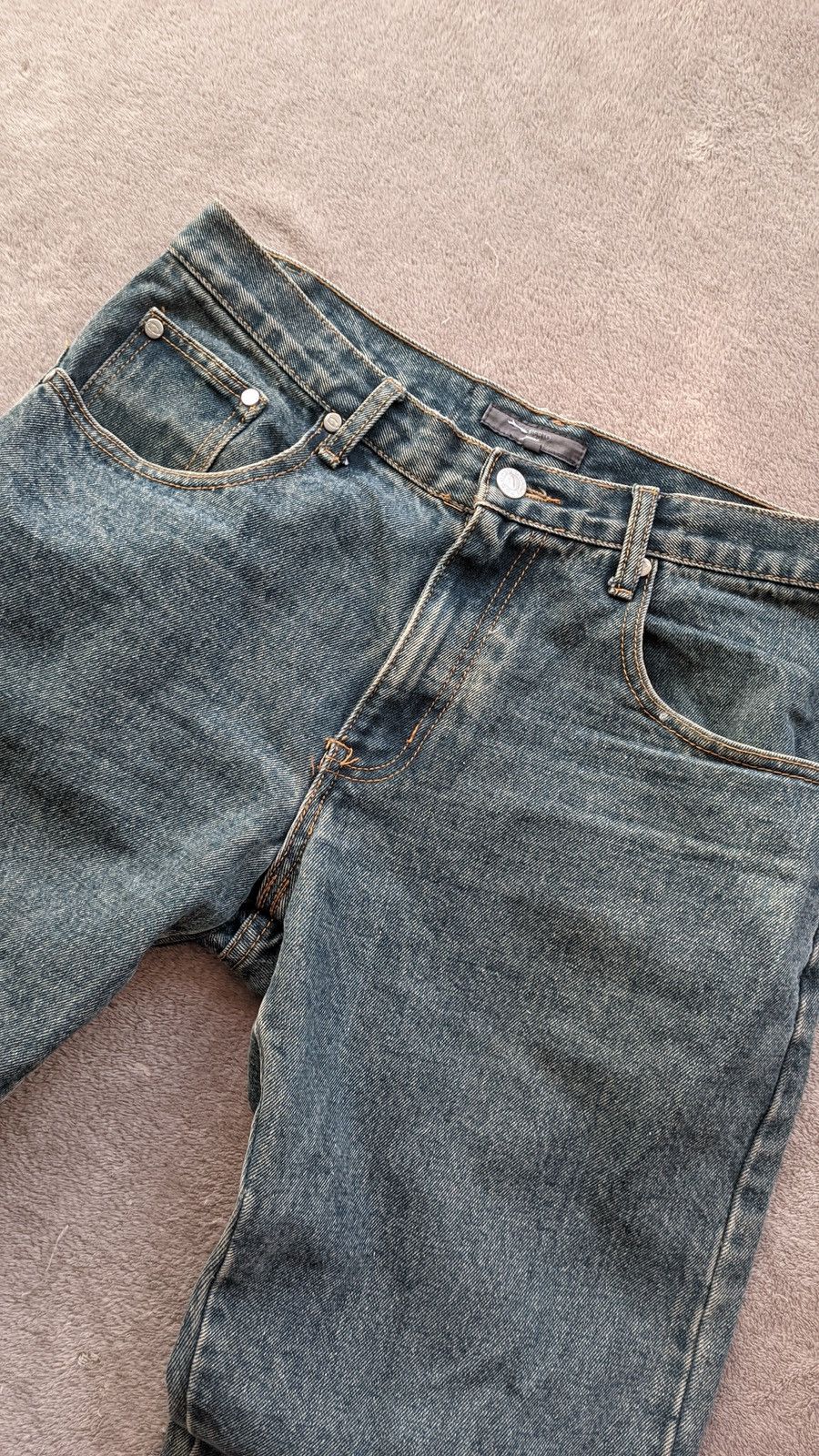 Japanese Brand Helmut Lang LGB Vibe Y2K Straight Faded Mudwash Jeans Size US 32 / EU 48 - 3 Thumbnail