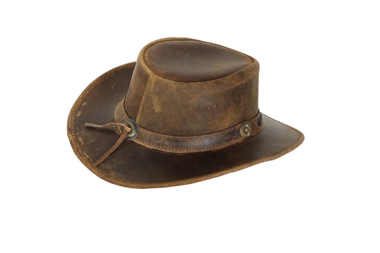 Other Australian Unisex Western Cowboy Style Tan Crazy Hat Size 26 - 2 Thumbnail