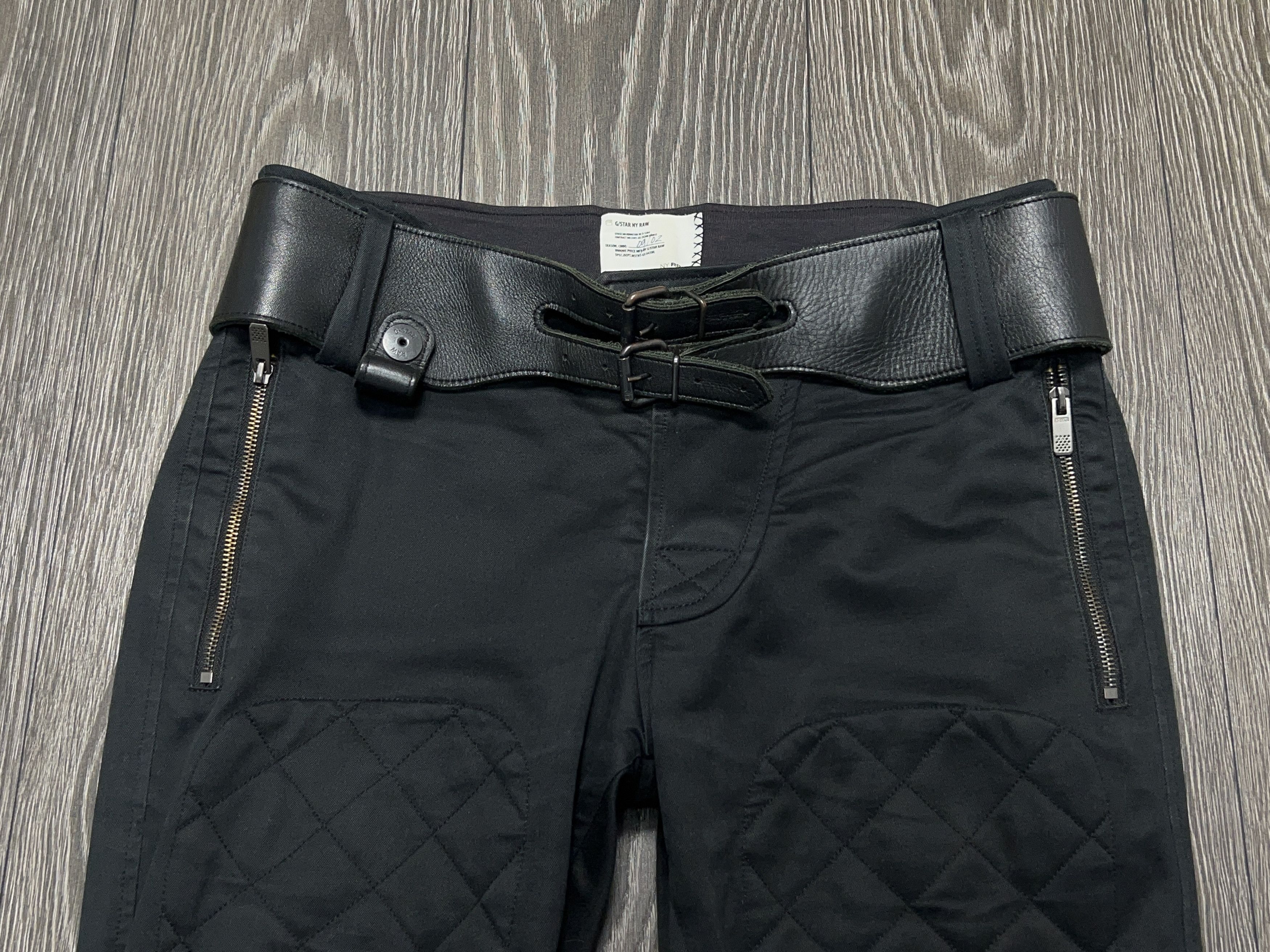 G-Star RARE NY RAW Special Edition Quilted Pants Biker Moto Style Size US 32 / EU 48 - 3 Thumbnail