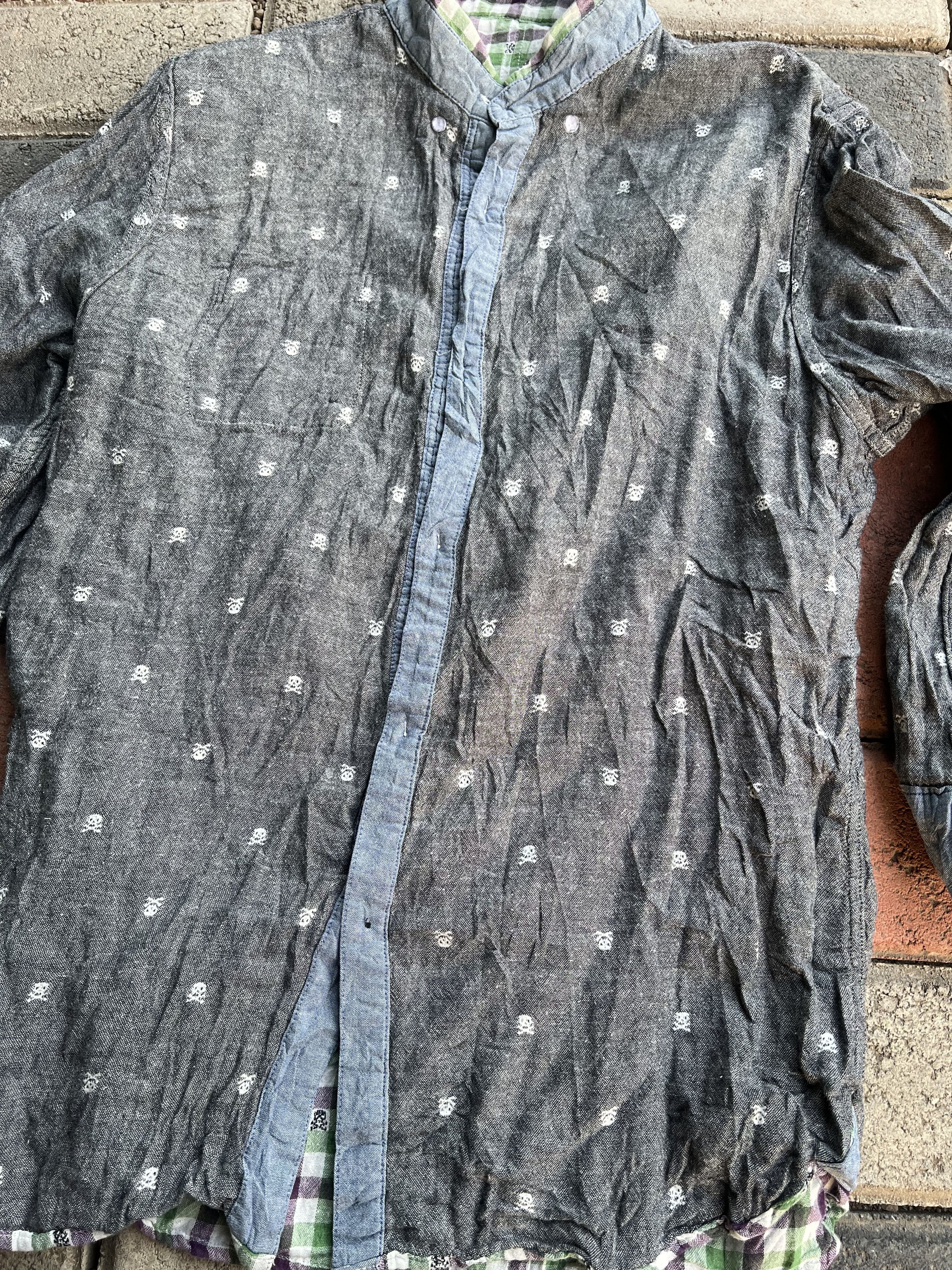 Beams Plus 2000s Beams Heart Japanese Skull Mini Pattern Plaid Shirt Size US M / EU 48-50 / 2 - 6 Thumbnail