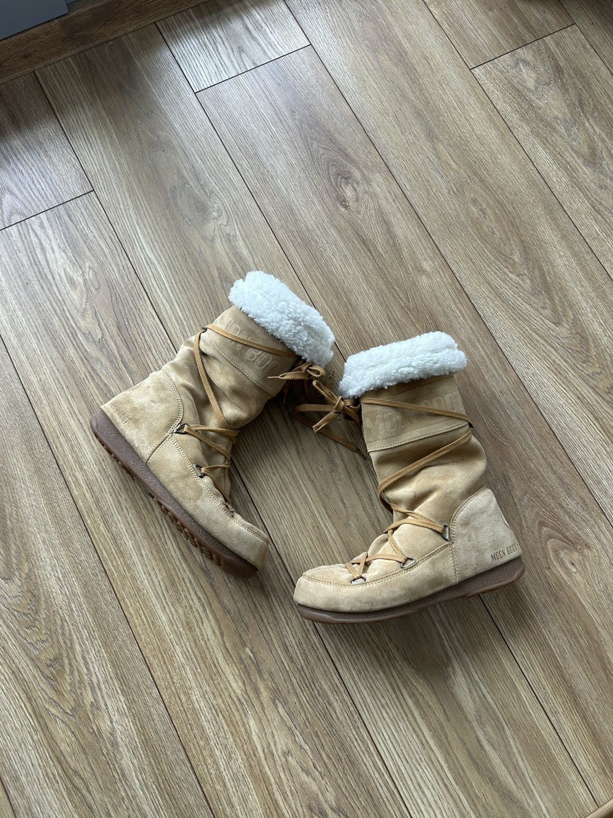 Moon Boot Vintage Tecnika Moon Boots fur Leather High Lace Up Size US 8 / IT 38 - 1 Thumbnail