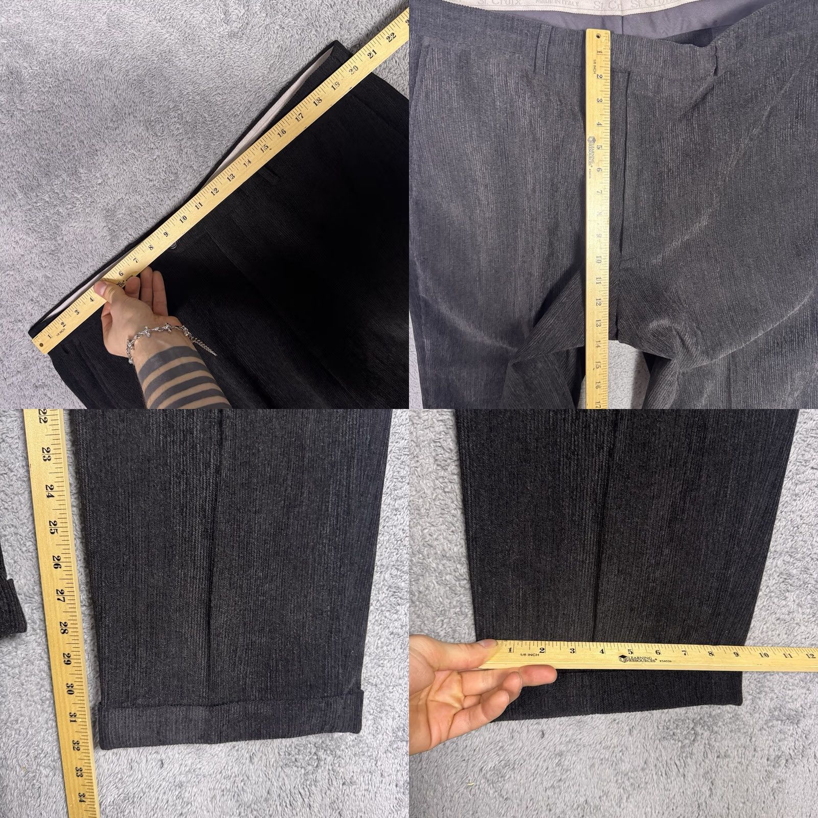 Vintage St Croix Pants Mens 40x32 Corduroy Dress Trousers Wool Blend Pleated Cuffed Italy Size US 40 / EU 56 - 8 Thumbnail