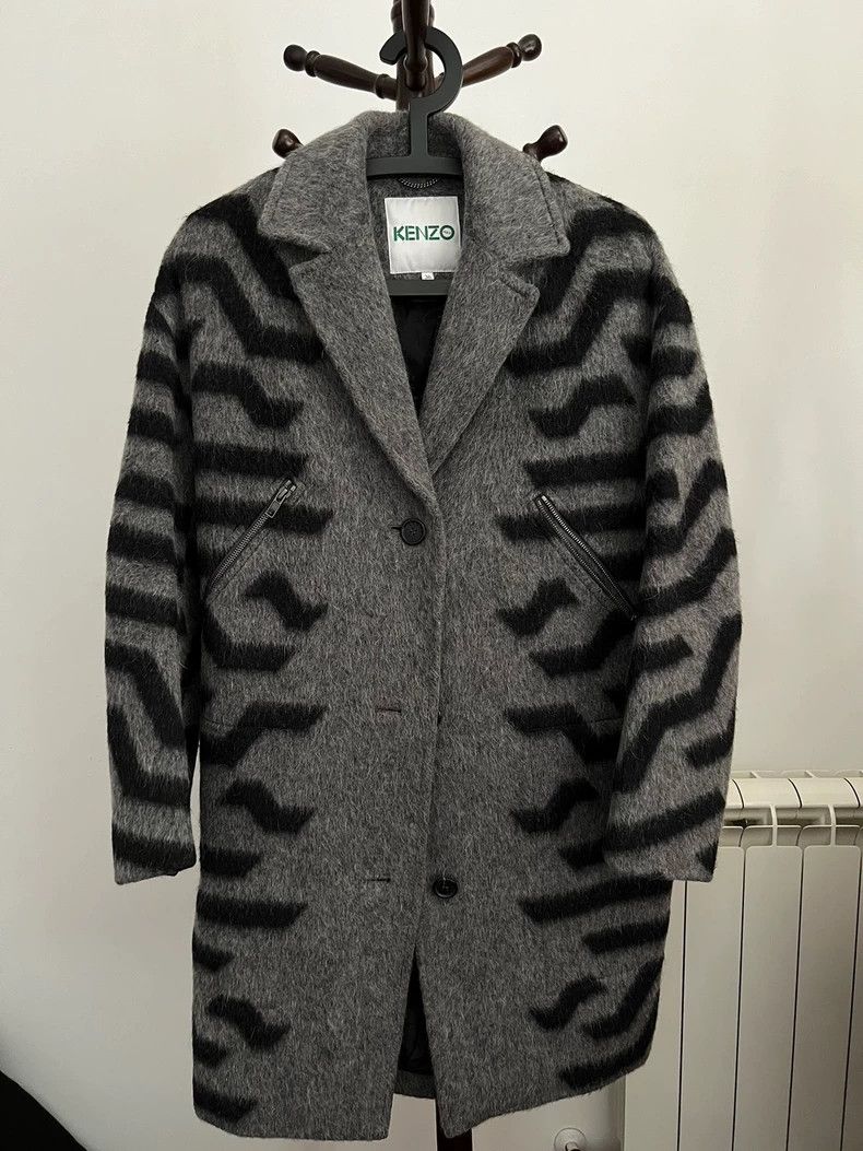 Kenzo KENZO Dark grey wool coat Size XS / US 0-2 / IT 36-38 - 1 Thumbnail