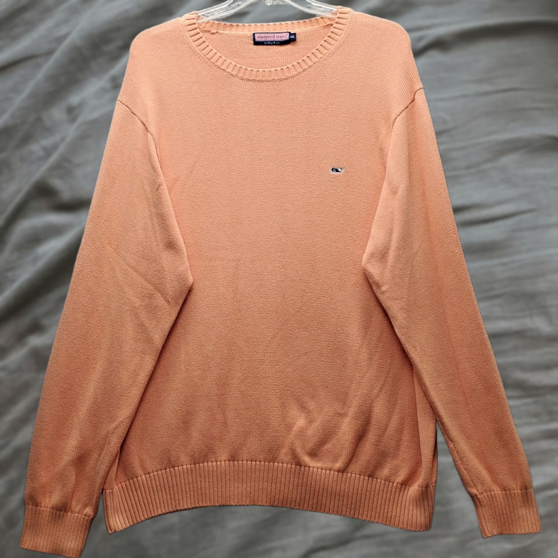 Vineyard Vines Vineyard Vines Sweater Mens XXL Orange Knit Long Sleeve Crew Neck Logo Pullover Size US XXL / EU 58 / 5 - 1 Thumbnail
