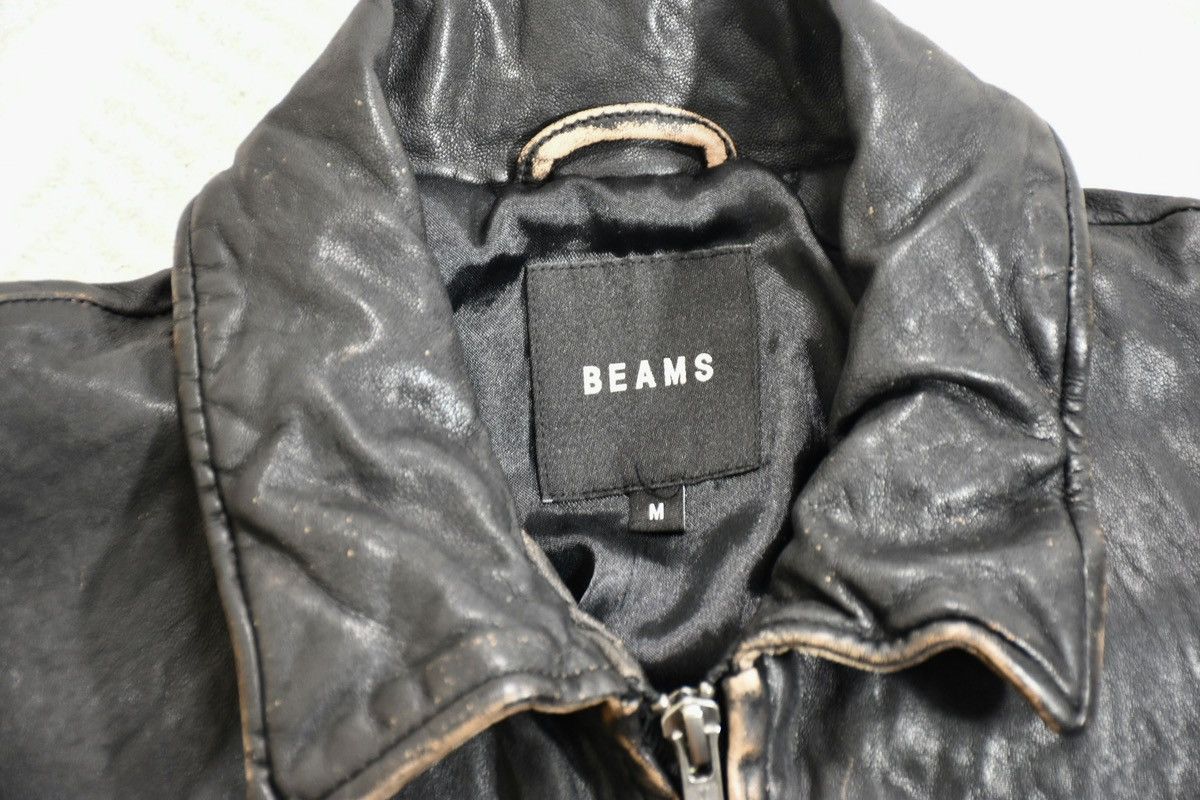 Beams Plus Beams USED ZIP LEATHER JKT size M Size US M / EU 48-50 / 2 - 9 Thumbnail