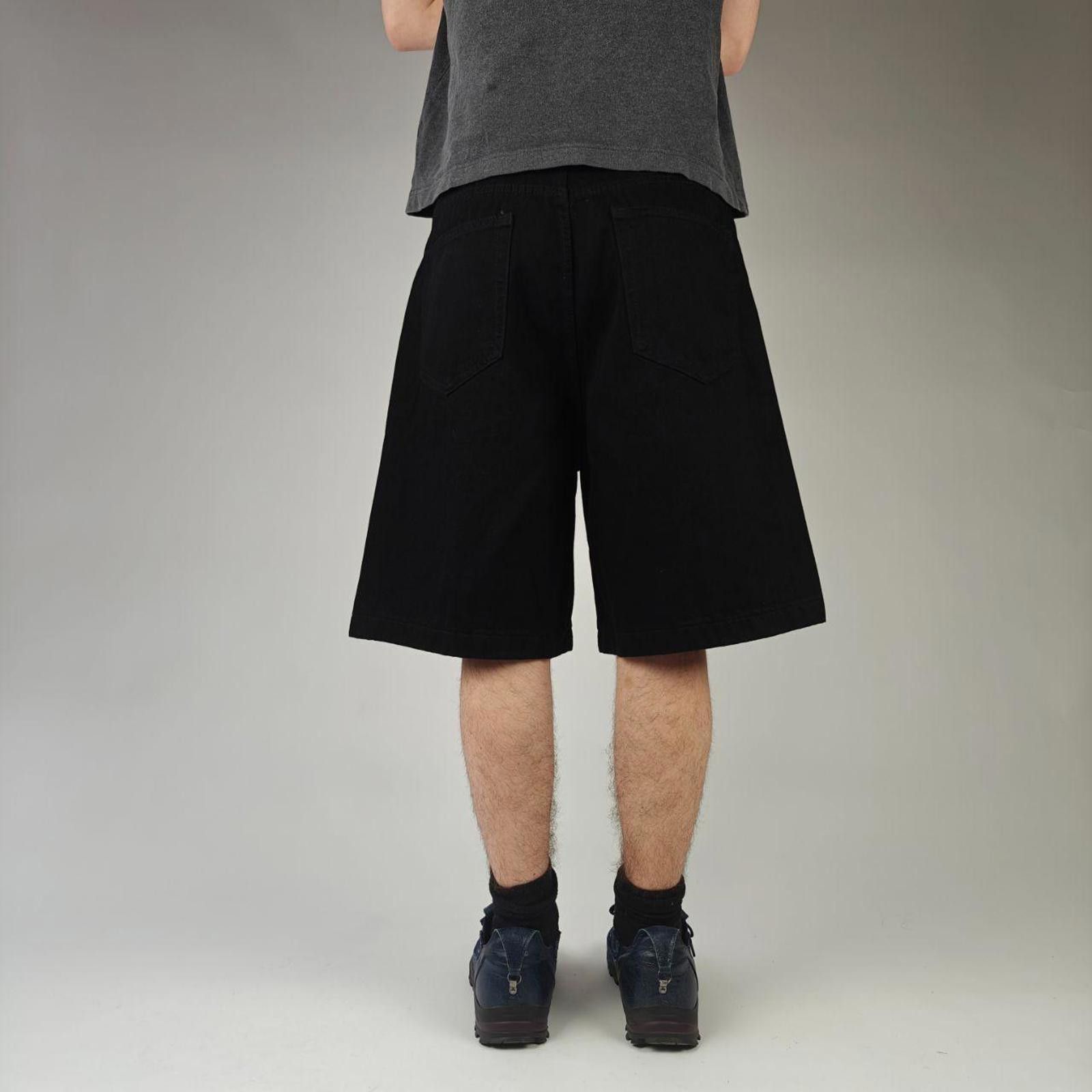 Other Black Wide Leg Cotton Loose Shorts Size US 34 / EU 50 - 5 Thumbnail