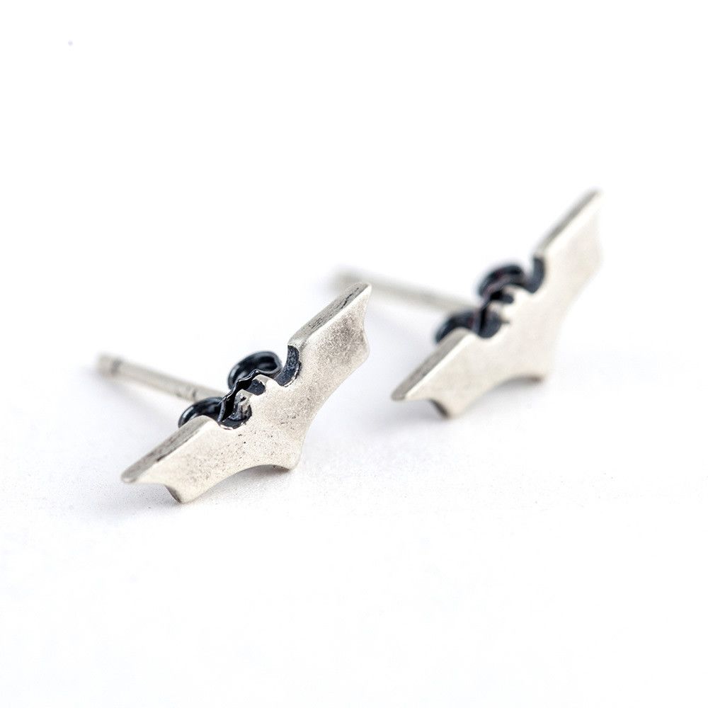 Jewelry Bat Modern Earrings One Pairs Chrome Jewelry Size ONE SIZE - 5 Thumbnail