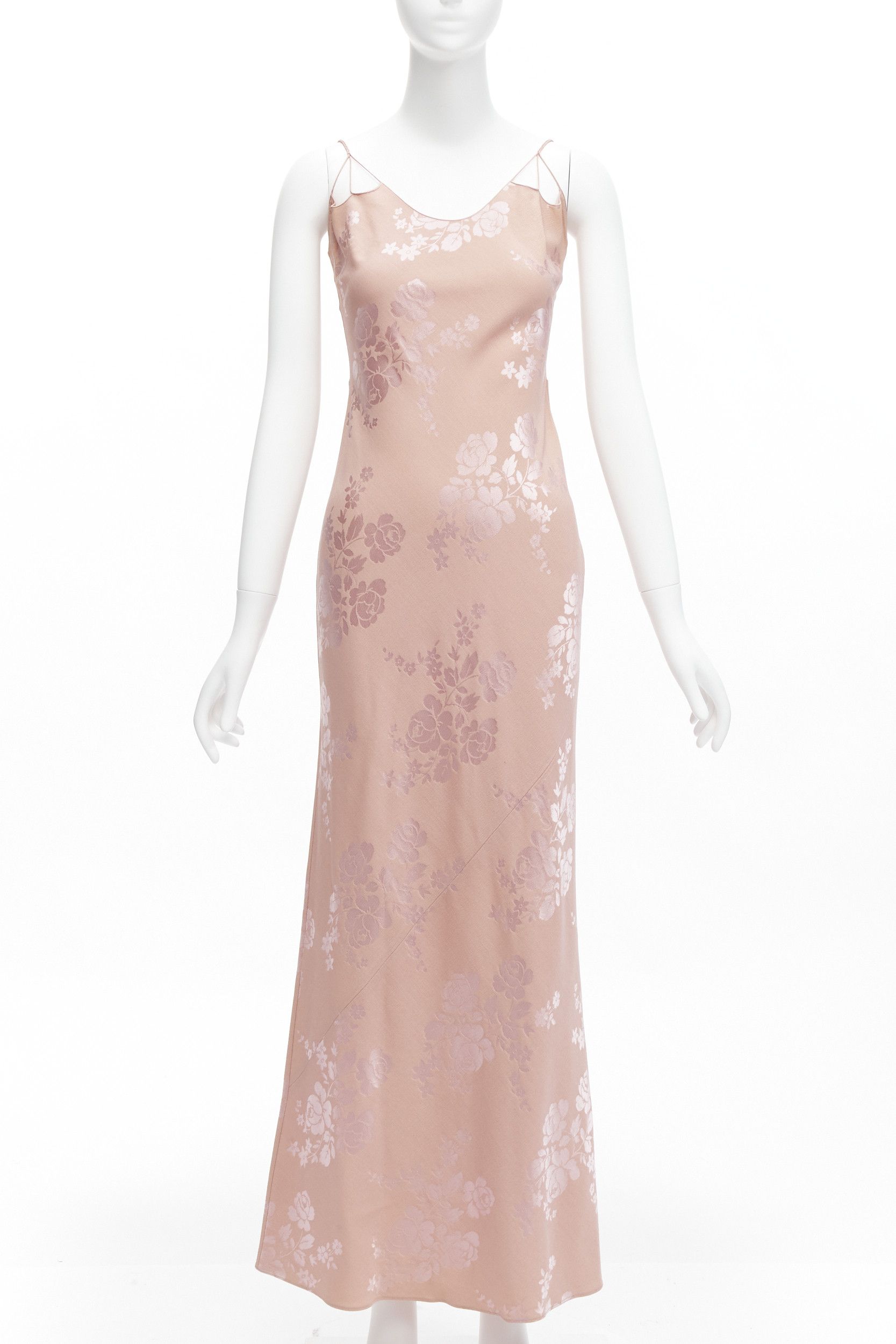 Dior CHRISTIAN DIOR Galliano Vintage 2009 pink oriental floral jacquard evening dress FR36 S Size S / US 4 / IT 40 - 1 Thumbnail