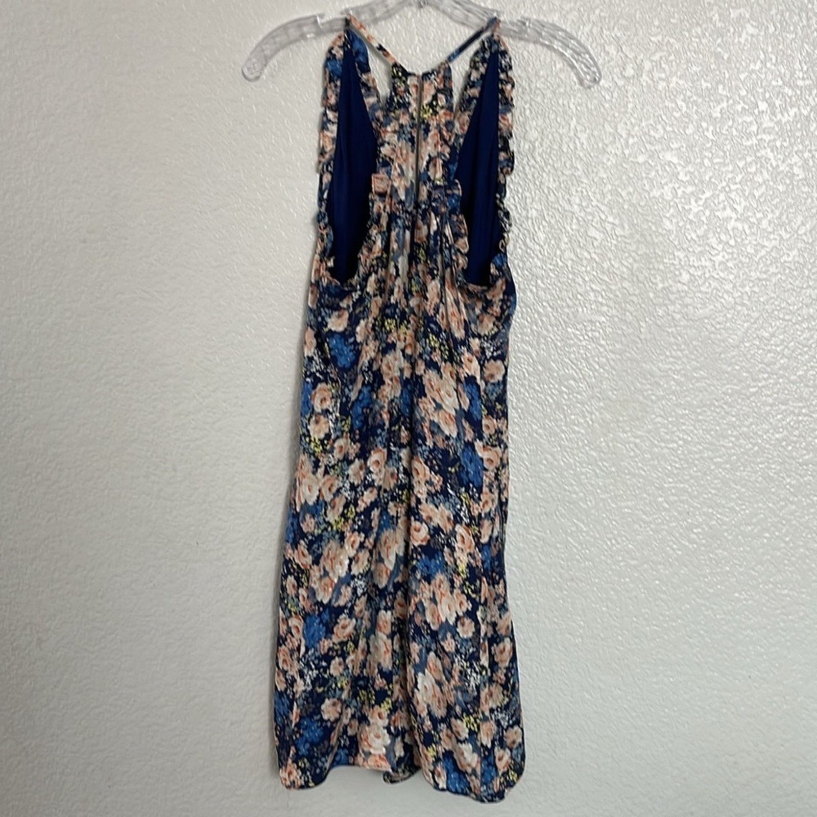 Rebecca Taylor Rebecca Taylor Blue Gigi Fleur Silk Romper 10 Size 32" / US 10 / IT 46 - 2 Thumbnail