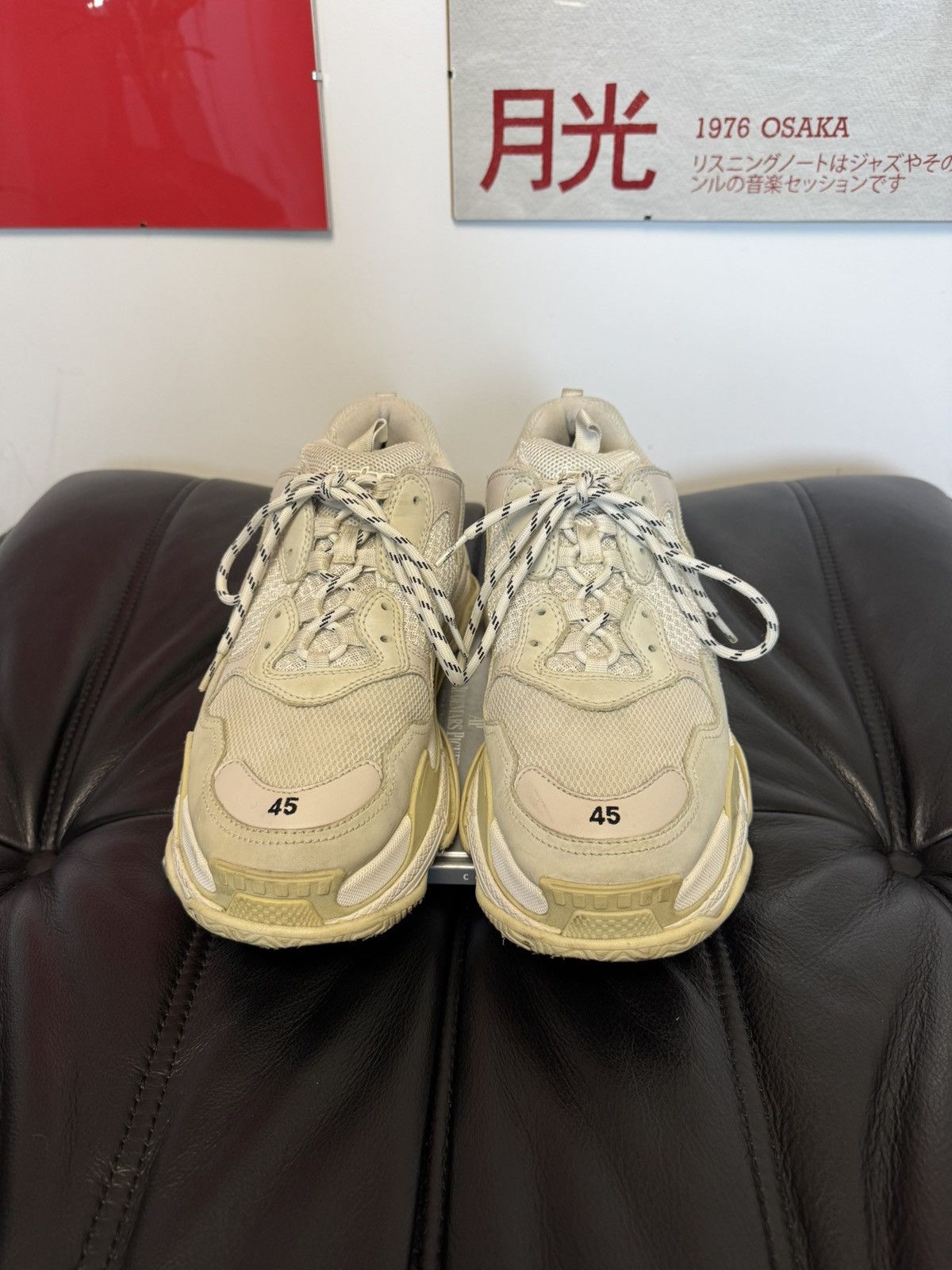 Balenciaga Balenciaga Triple S Biege Oversize Designer Shoes Luxury Size US 12 / EU 45 - 2 Thumbnail
