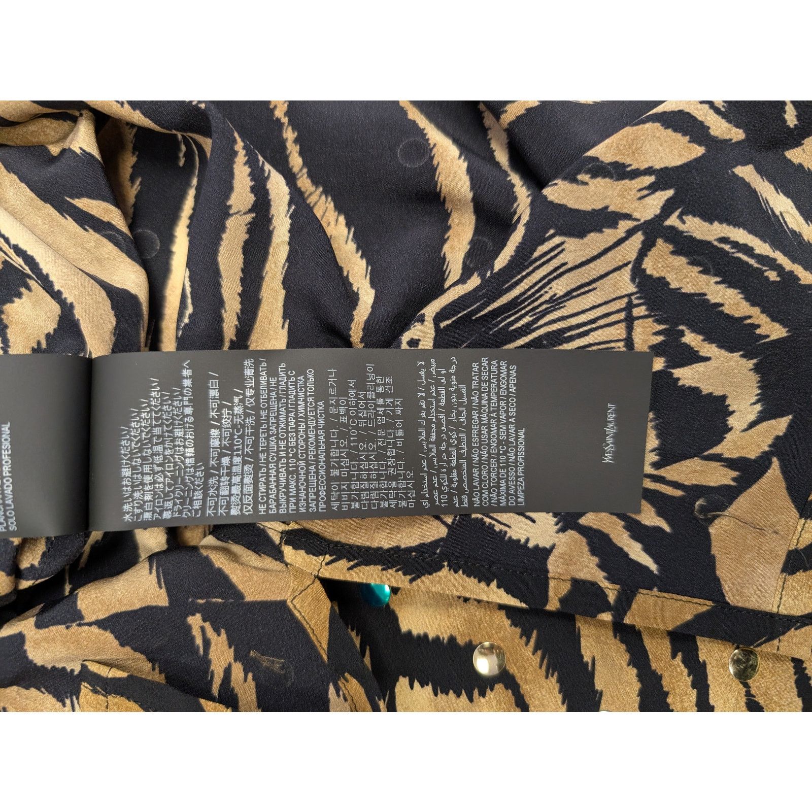 Saint Laurent Paris o1rshd1 Chemise Polo Tigre H H Button up Shirt in Multicolor Size US XS / EU 42 / 0 - 14 Thumbnail