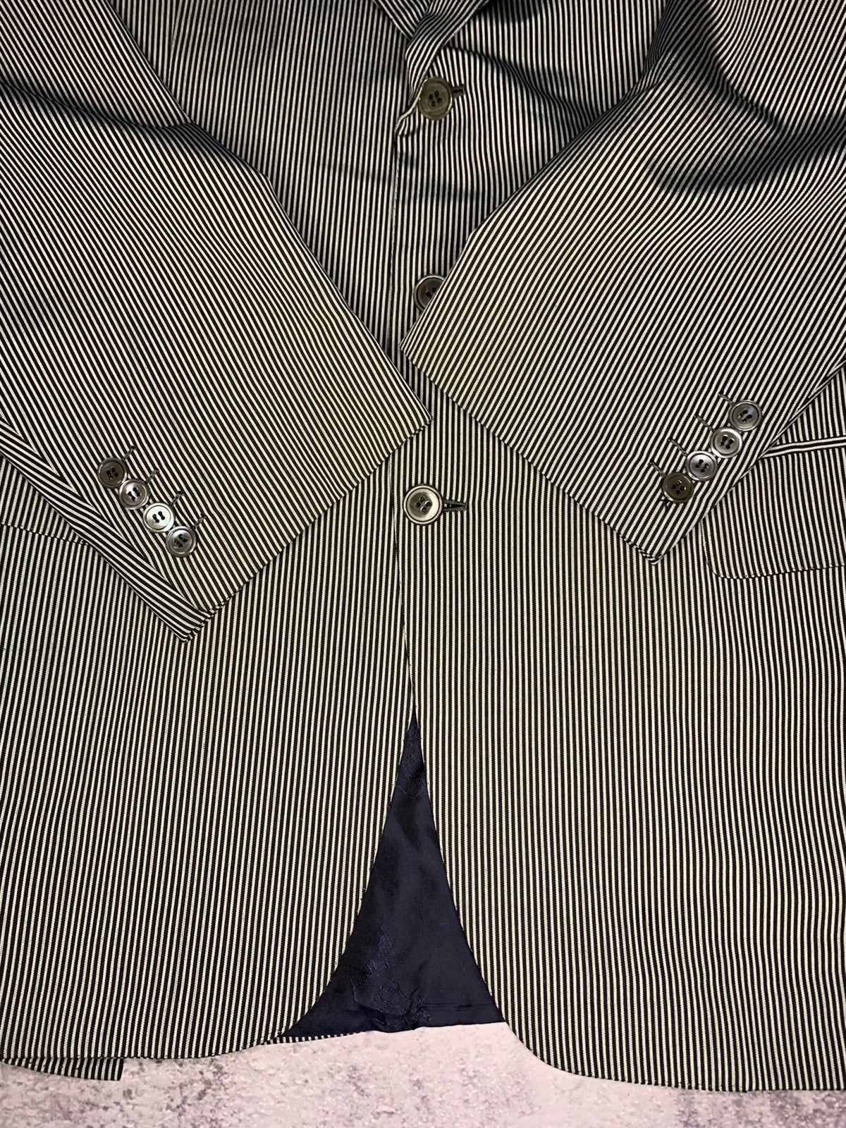 Brioni Brioni Silk Stripped Blazer Size 54R - 3 Thumbnail