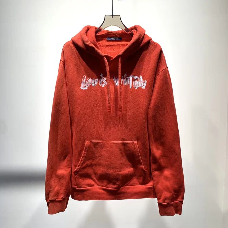 Louis Vuitton Louis Vuitton Red Graffiti Logo Hoodie - dmc Size US L / EU 52-54 / 3 - 1 Thumbnail