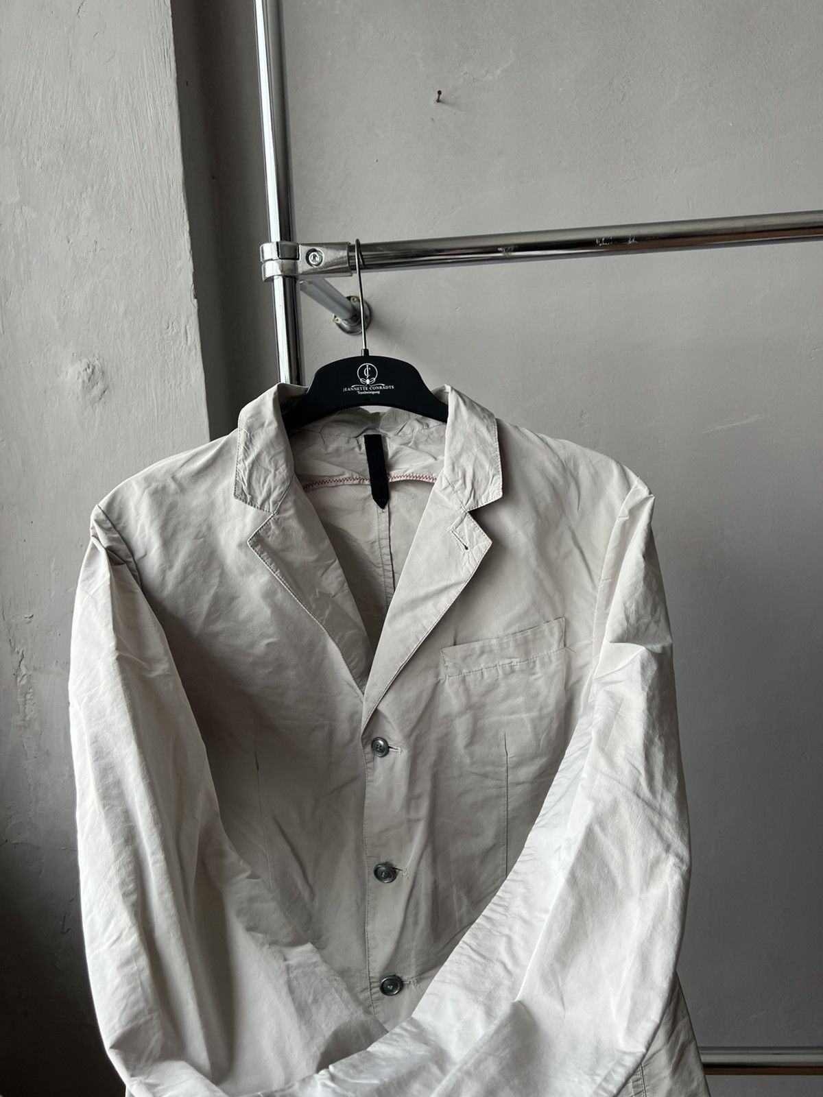 AQUARAMA AQUARAMA ITALIAN MADE NYLON BUTTON MENS SOLID BLAZER JACKET Size 50R - 7 Thumbnail