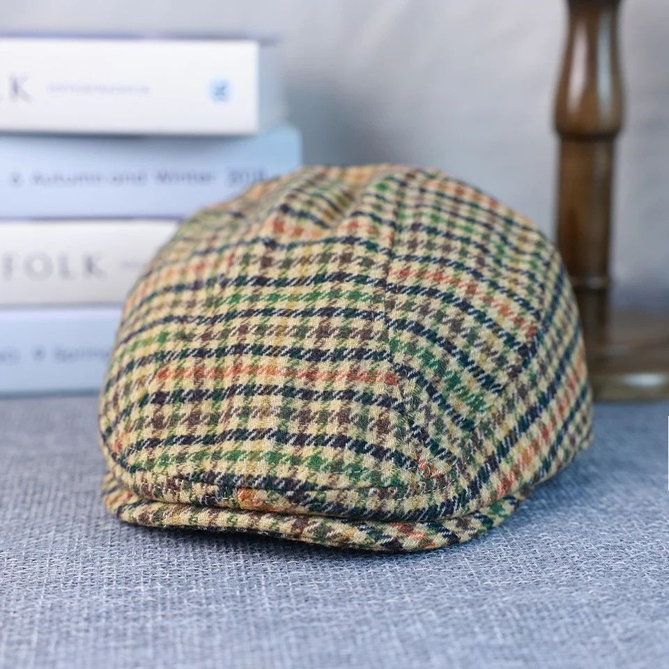 Japanese Brand × Vintage Casual Plaid Hat Men Berets Newsboy Size ONE SIZE - 1 Thumbnail