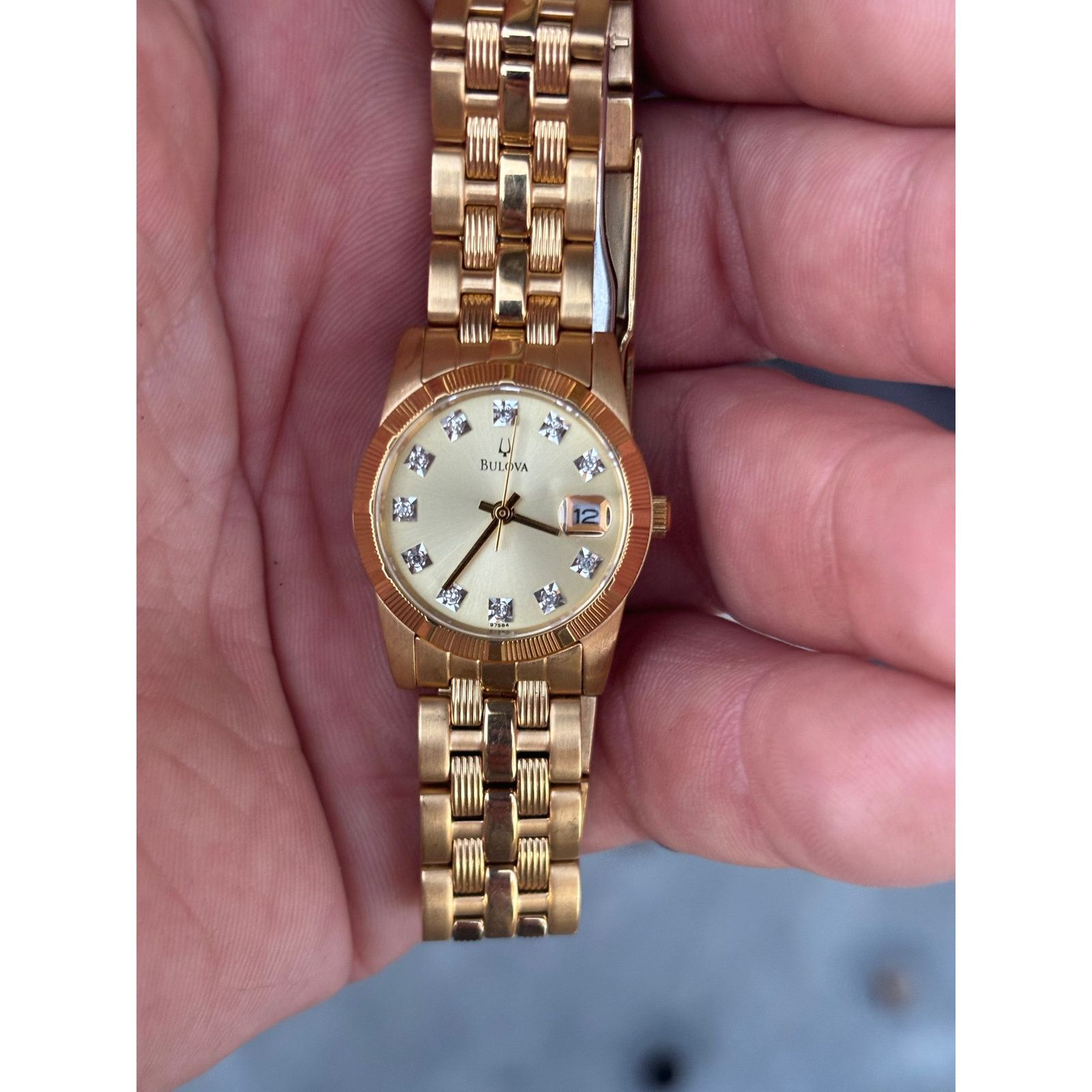 Bulova Bulova C960496 Diamond Accent Gold Tone Women’s Watch. Size ONE SIZE - 1 Thumbnail