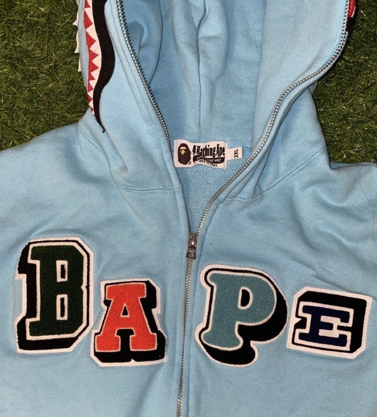 Bape 2022 Bape Multi Fonts Shark full zip hoodie FW21 baby SAX Size US XXL / EU 58 / 5 - 3 Thumbnail