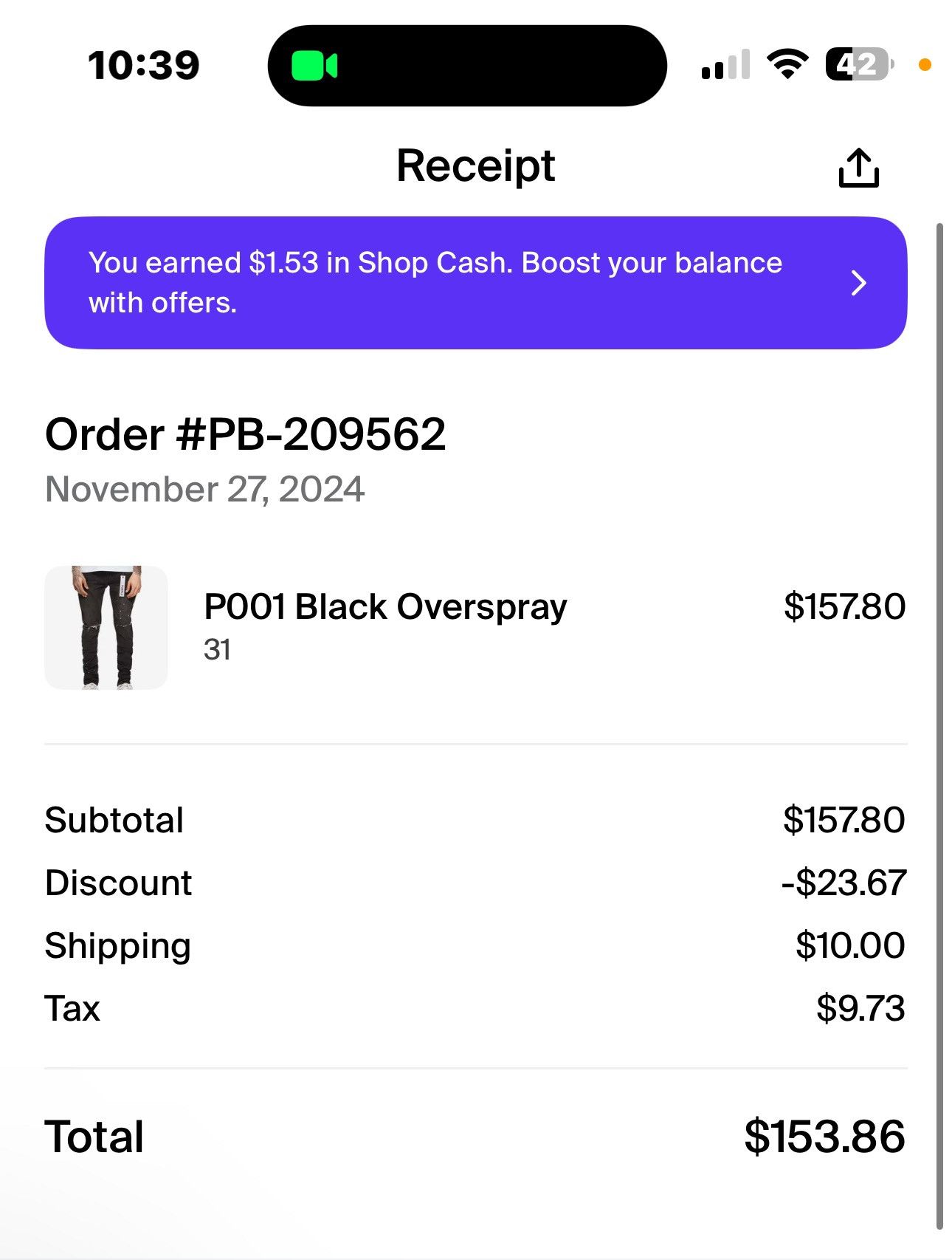 Purple Brand P001 Black Overspray Size US 31 - 6 Thumbnail