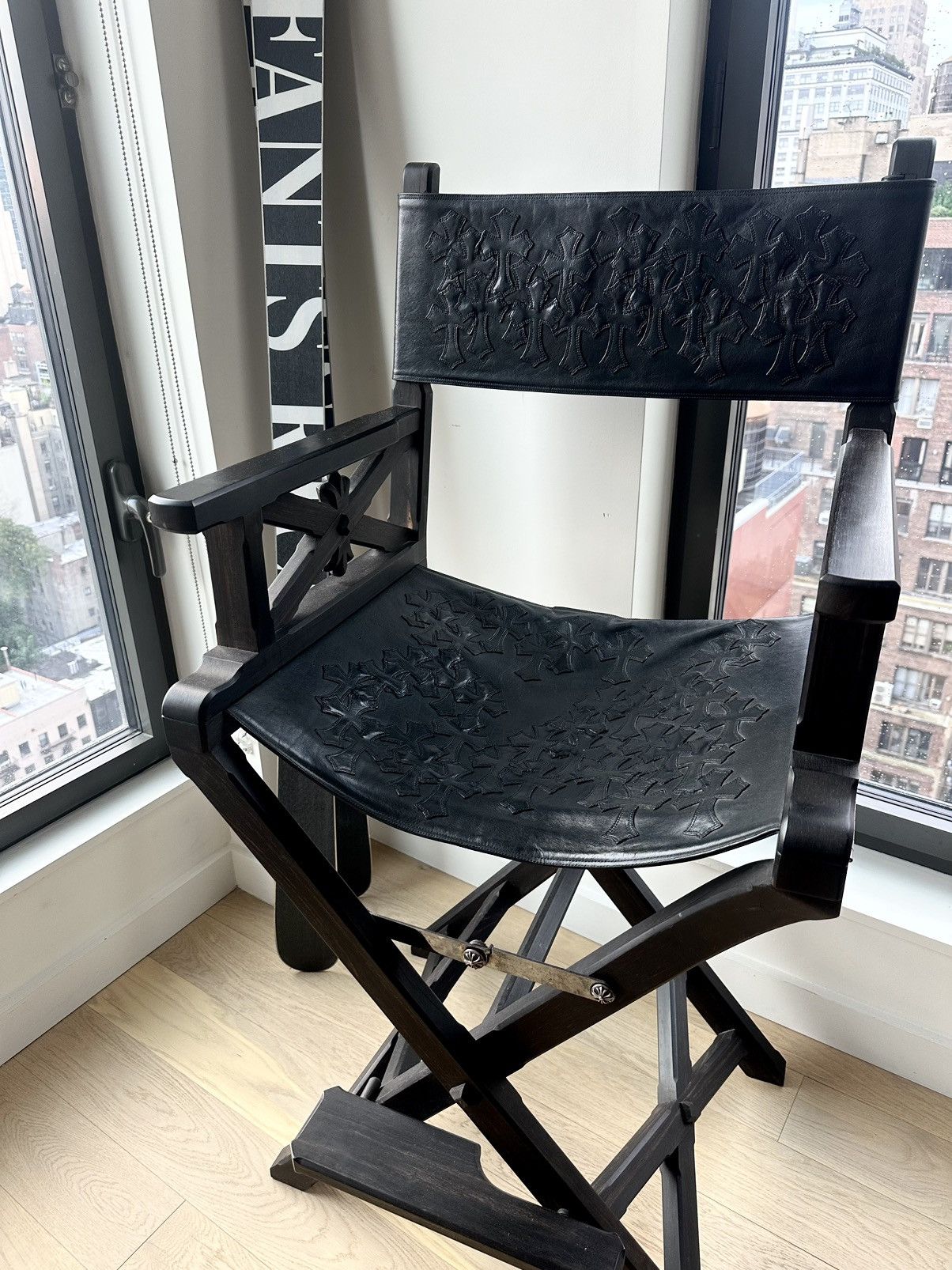 Chrome Hearts CHROME HEARTS MOVIE STAR PRODUCER EBONY CROSS PATCH CHAIR Size ONE SIZE - 1 Thumbnail