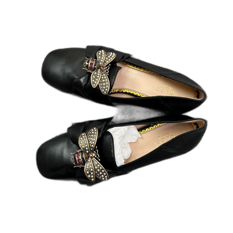 Gucci Bee Soft Leather Loafers Size 35.5-2505