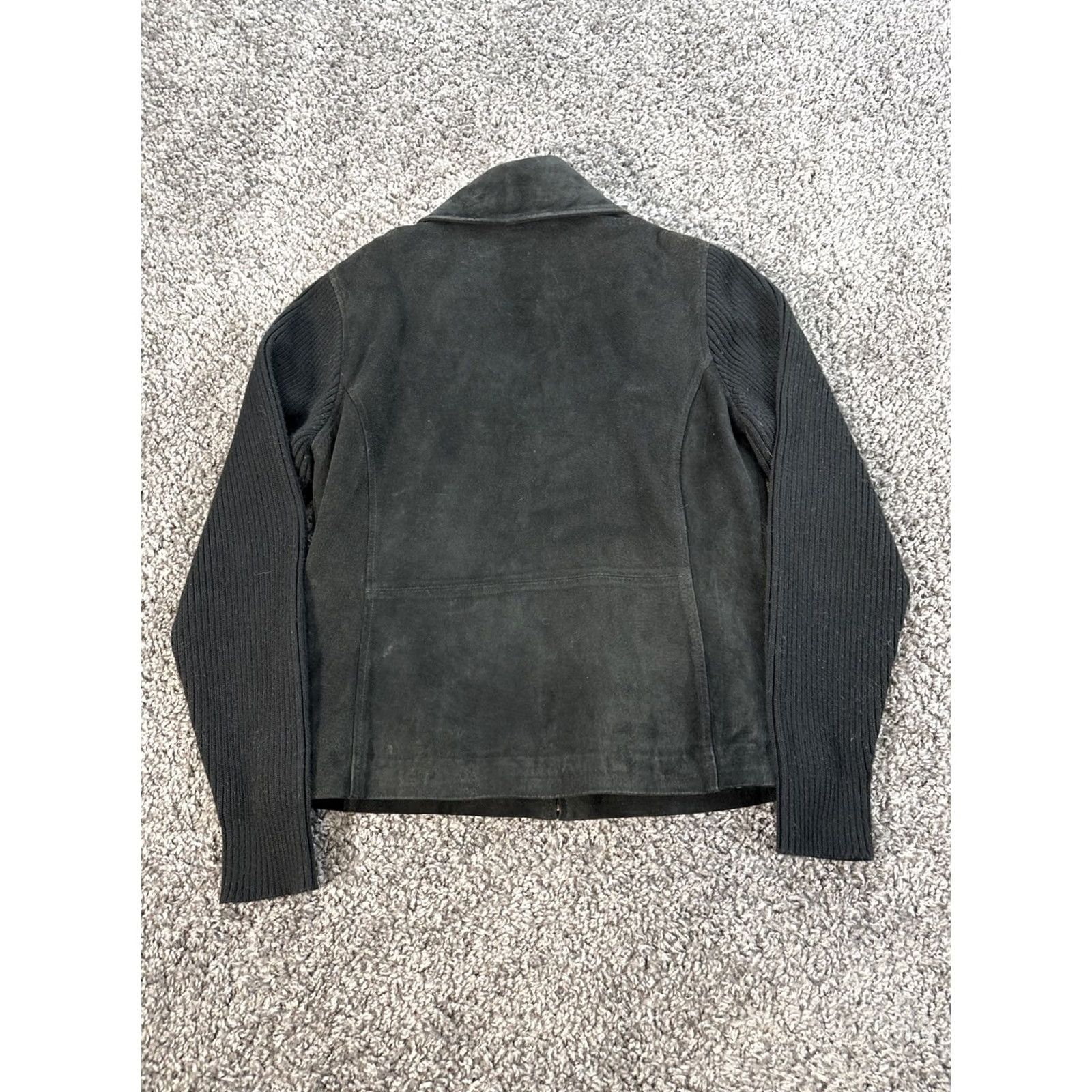 FABI VINTAGE Fabio Leather Jacket Womens Small Suede Black Full Zip Goth Biker 90s Womens Small Black Leather Full Zip Fabio Jacket Size S / US 4 / IT 40 - 5 Thumbnail