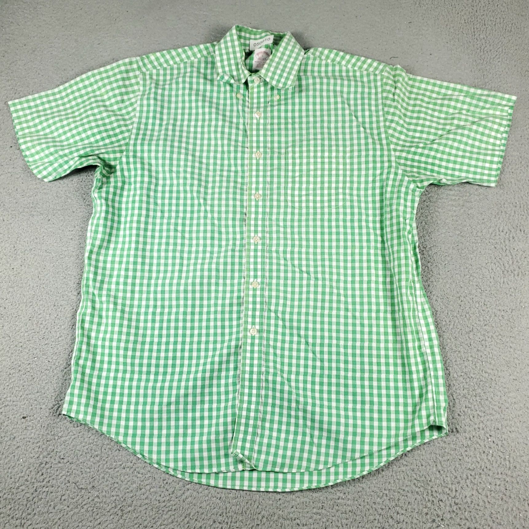 Brooks Brothers VINTAGE BROOKS BROTHERS Shirt Mens Large Green Check Casual Button Up Short Sleeve Size US L / EU 52-54 / 3 - 2 Thumbnail