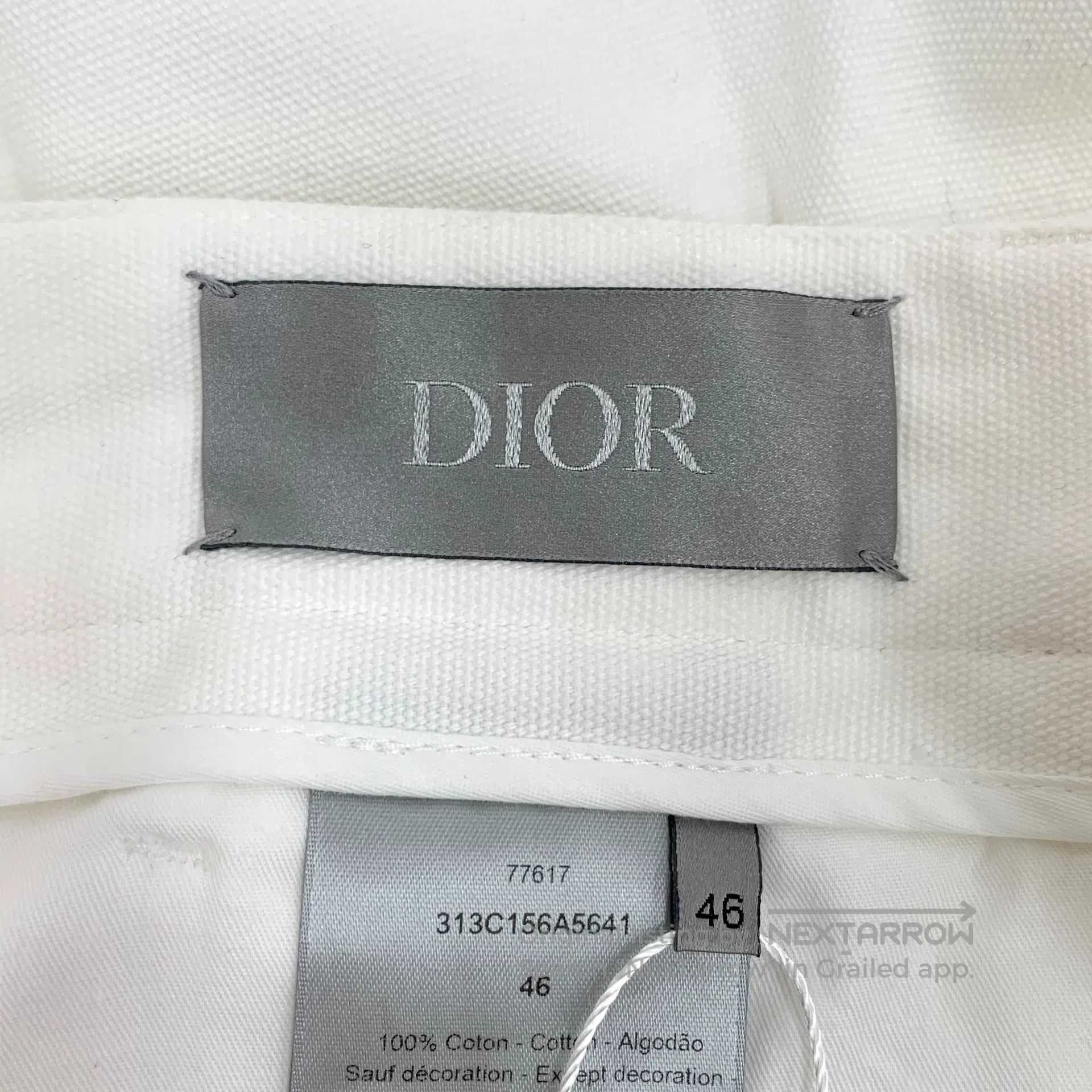 Dior Dior White logo lettering gold thread embroidery cotton ca Size US 30 / EU 46 - 6 Thumbnail