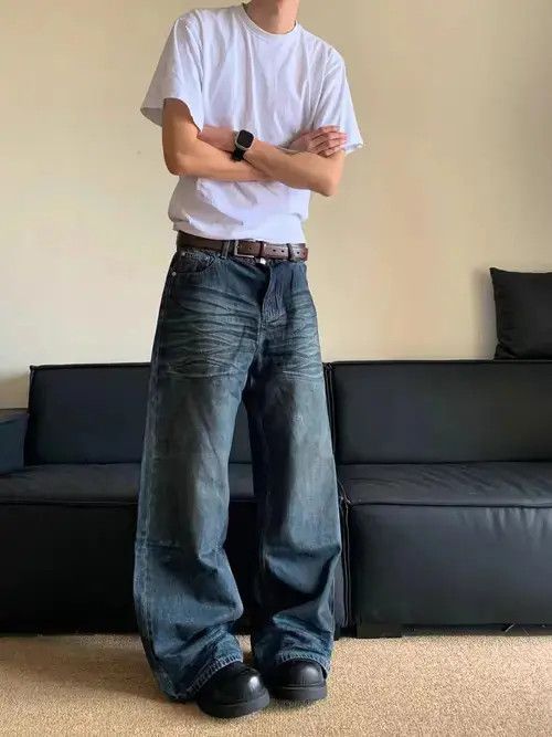 VIBE Faded Blue Baggy jeans Size US 30 / EU 46 - 2 Thumbnail
