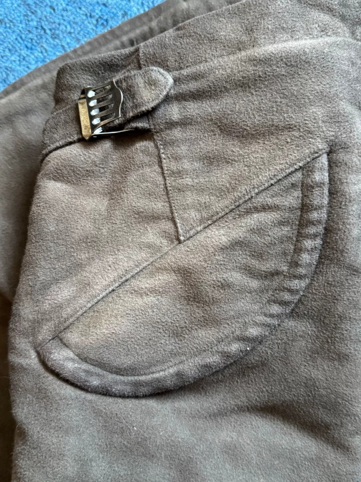 MotivMfg Motiv Mfg Suede Distressed Officer Pants Size US 37 - 4 Thumbnail