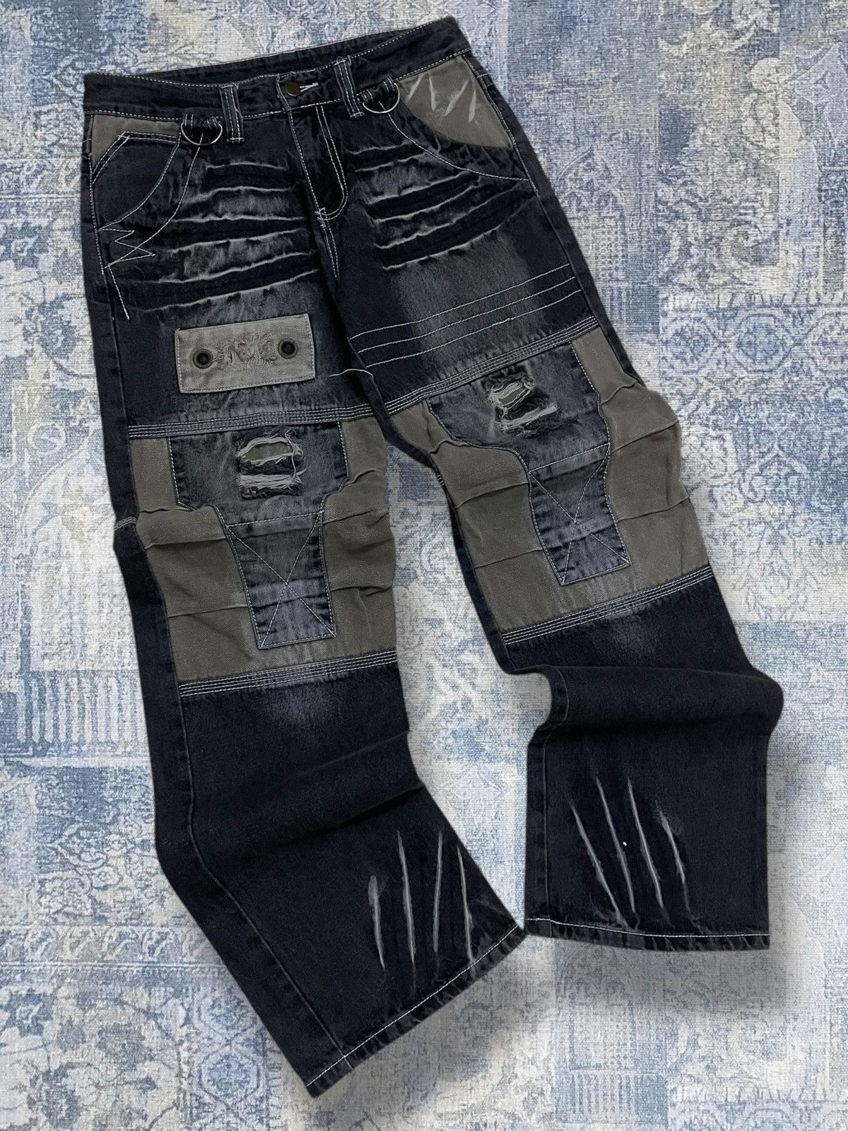 Beauty Beast Vintage 1990s Designer Japan Fashion Jeans Baggy Streetwear Size US 30 / EU 46 - 2 Thumbnail