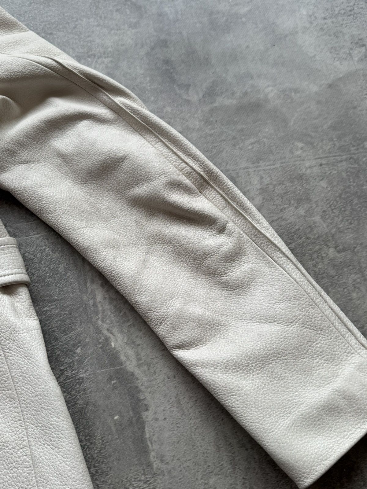 Jil Sander Vintage Jil Sander Leather Blazer Jacket White Size XS / US 0-2 / IT 36-38 - 8 Thumbnail