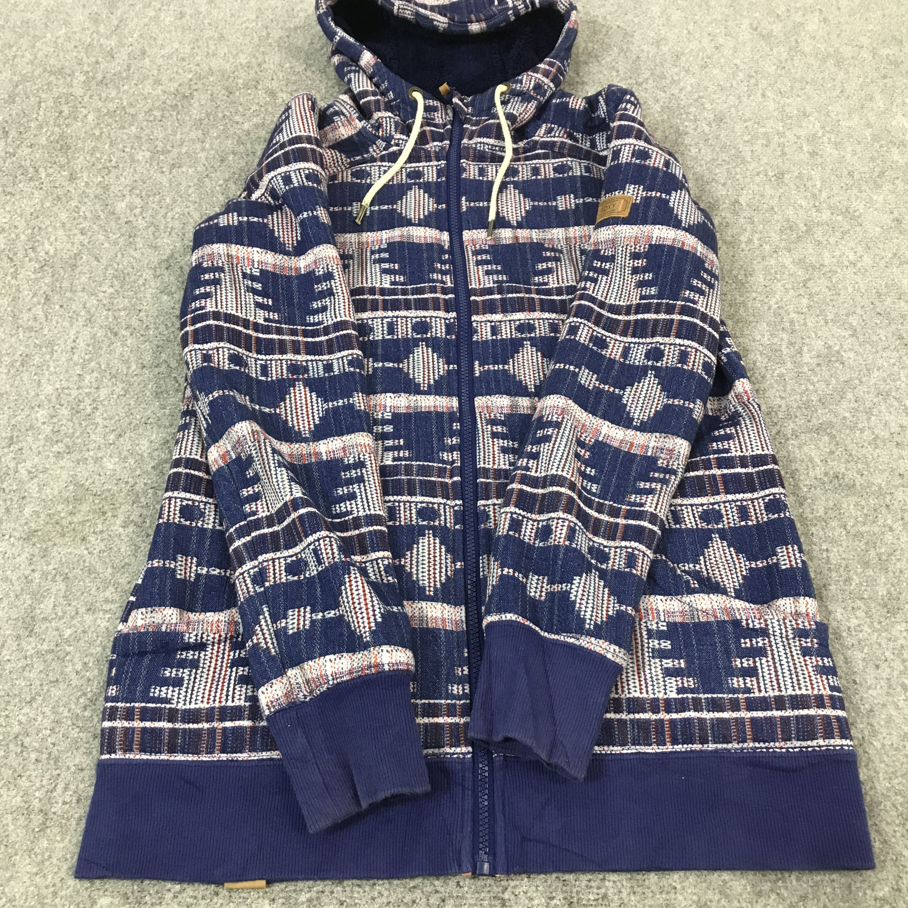 Japanese Brand JAPAN ROXY NAVAJO DESIGN HOODIES JACKET Size US M / EU 48-50 / 2 - 8 Thumbnail