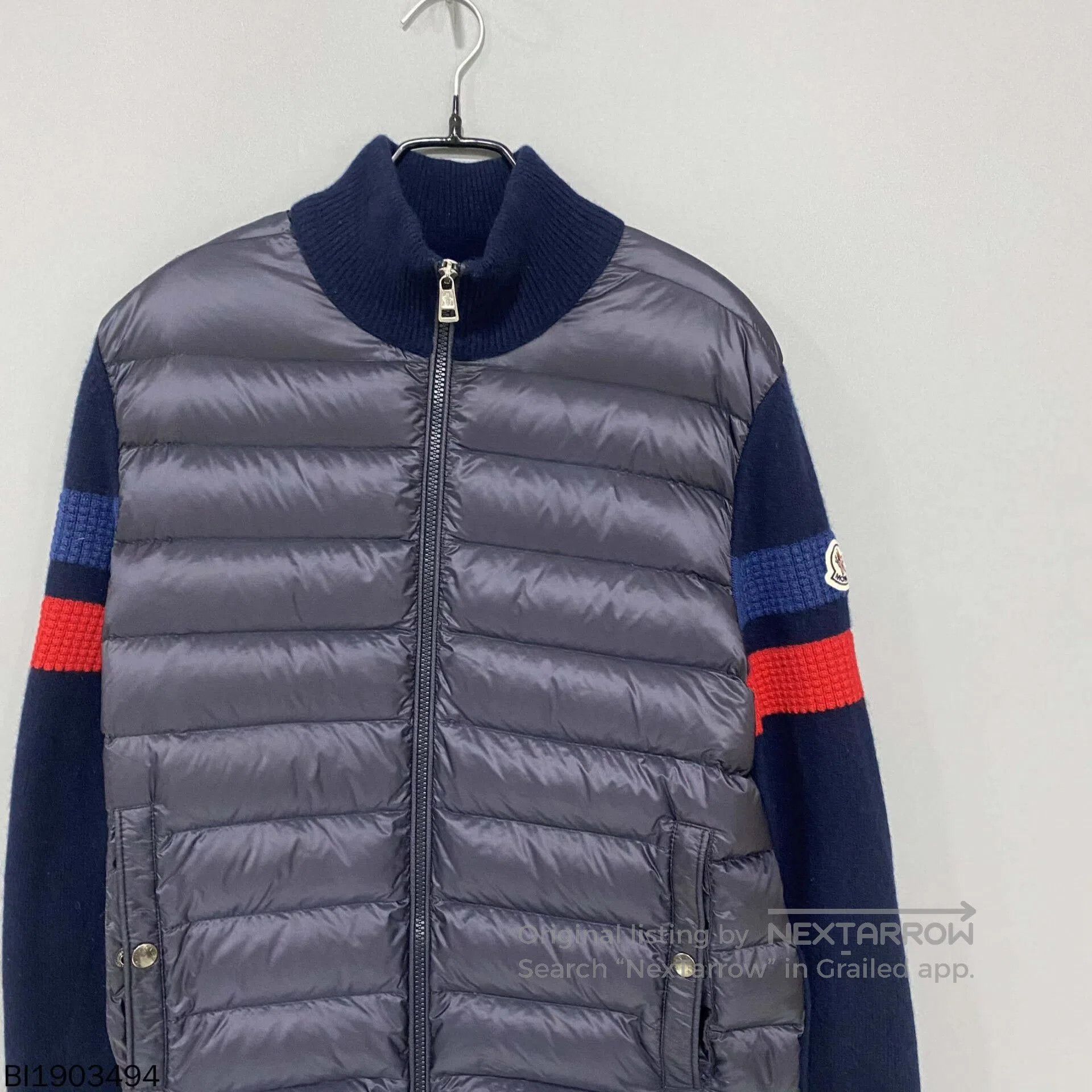 Moncler moncler puffer jacket with knitted sleeves. Size US M / EU 48-50 / 2 - 2 Thumbnail