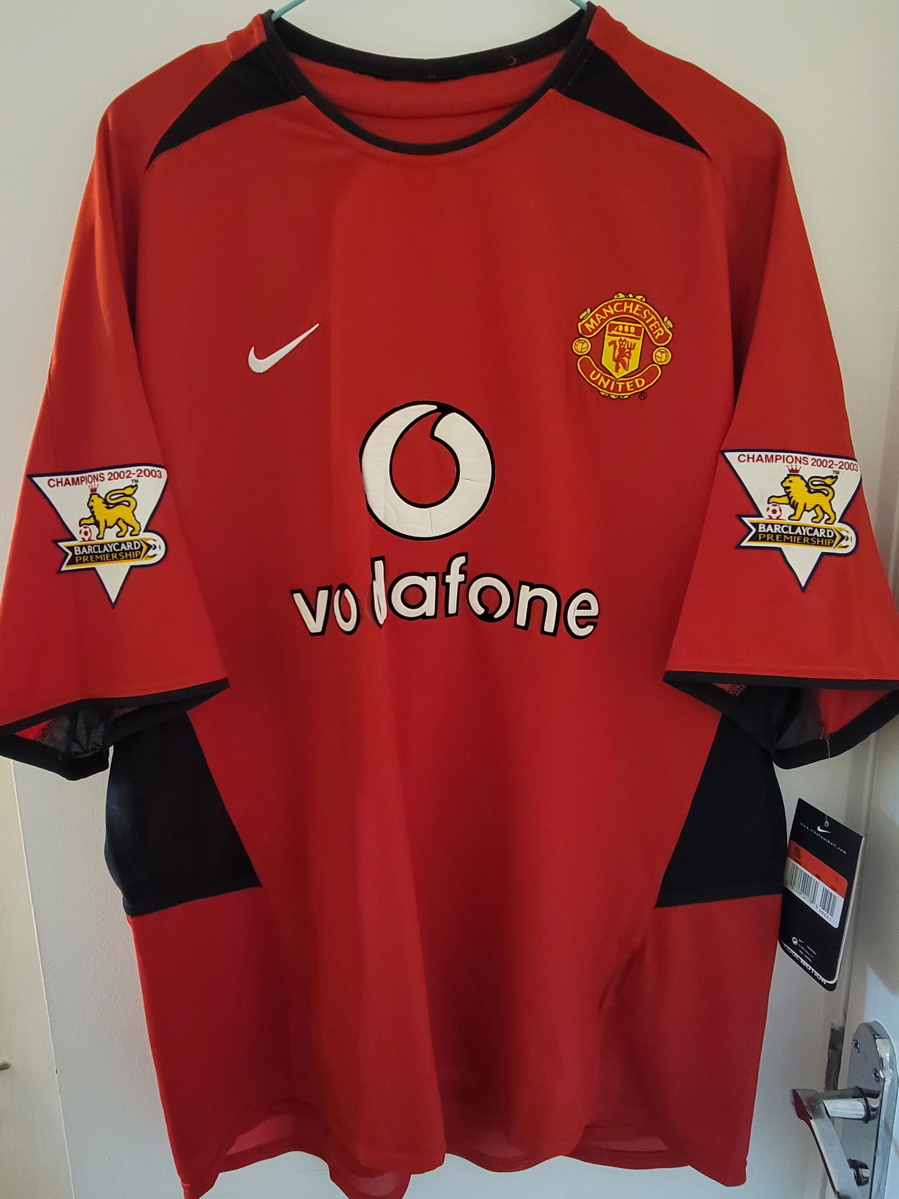 Other Manchester United 2002 Home Jersey Scholes Full set BNWTL Size US L / EU 52-54 / 3 - 1 Thumbnail