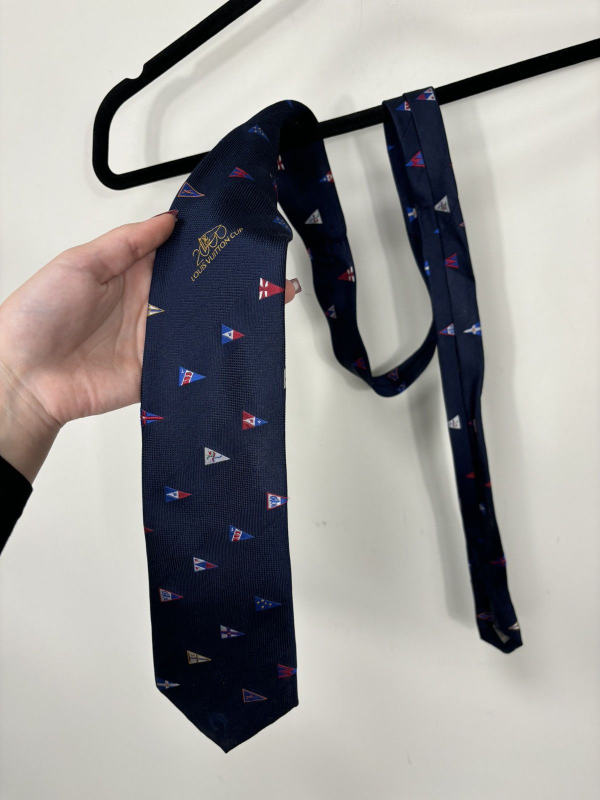 Louis Vuitton Louis Vuitton Cup 2000 Yacht Clubs Flags Luxury Silk Tie Size ONE SIZE - 6 Thumbnail