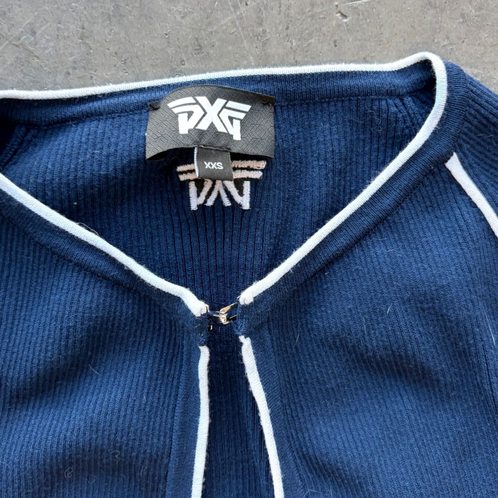 Vintage VINTAGE PXG Parsons Golf Long Line Knit Navy Cardigan Longsleeve Women’s Sweater XXS Size XXS / US 00 / IT 34 - 3 Thumbnail
