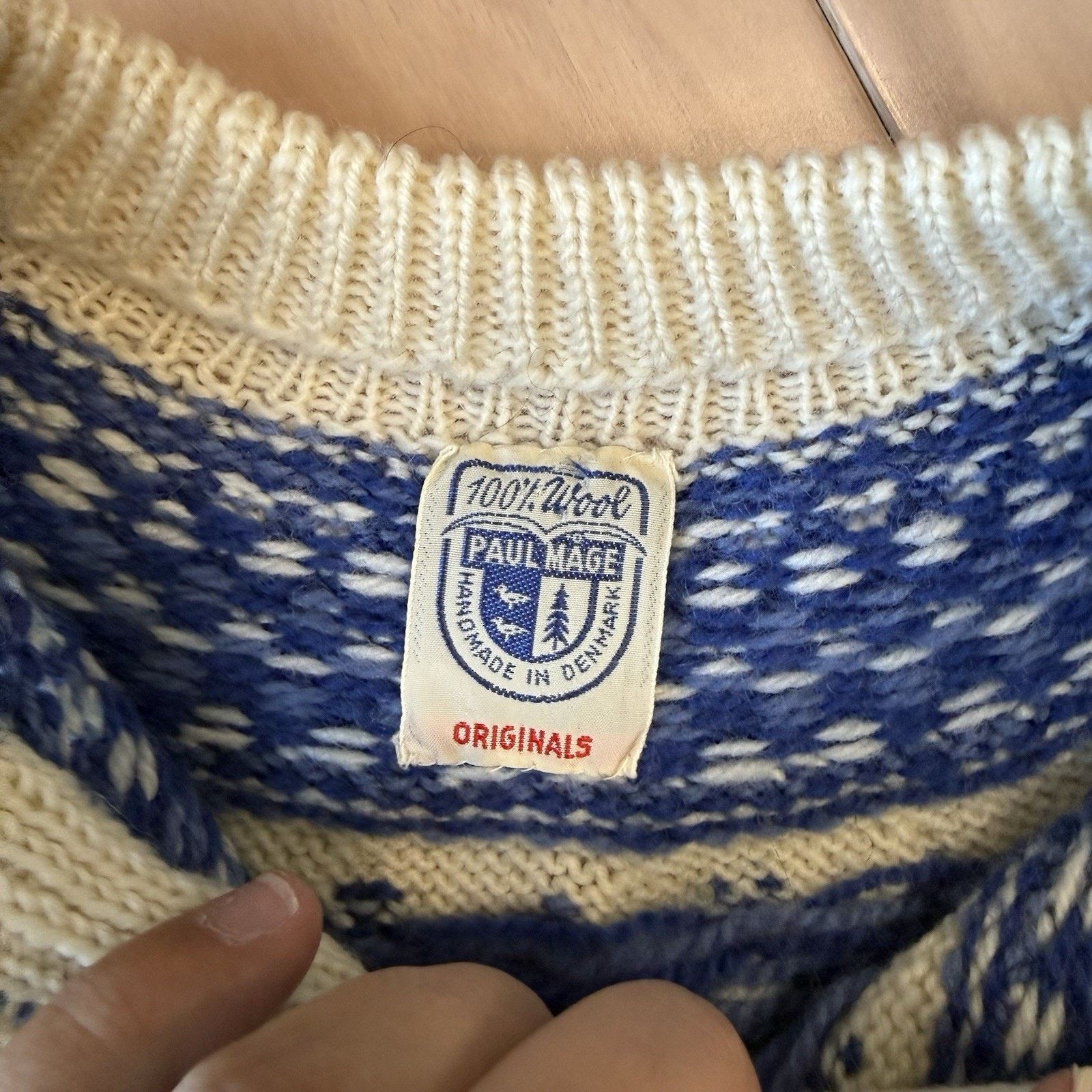 Vintage Vintage Paul Mage Cardigan Women's L Blue Nordic Art Heavy Size L / US 10 / IT 46 - 7 Thumbnail