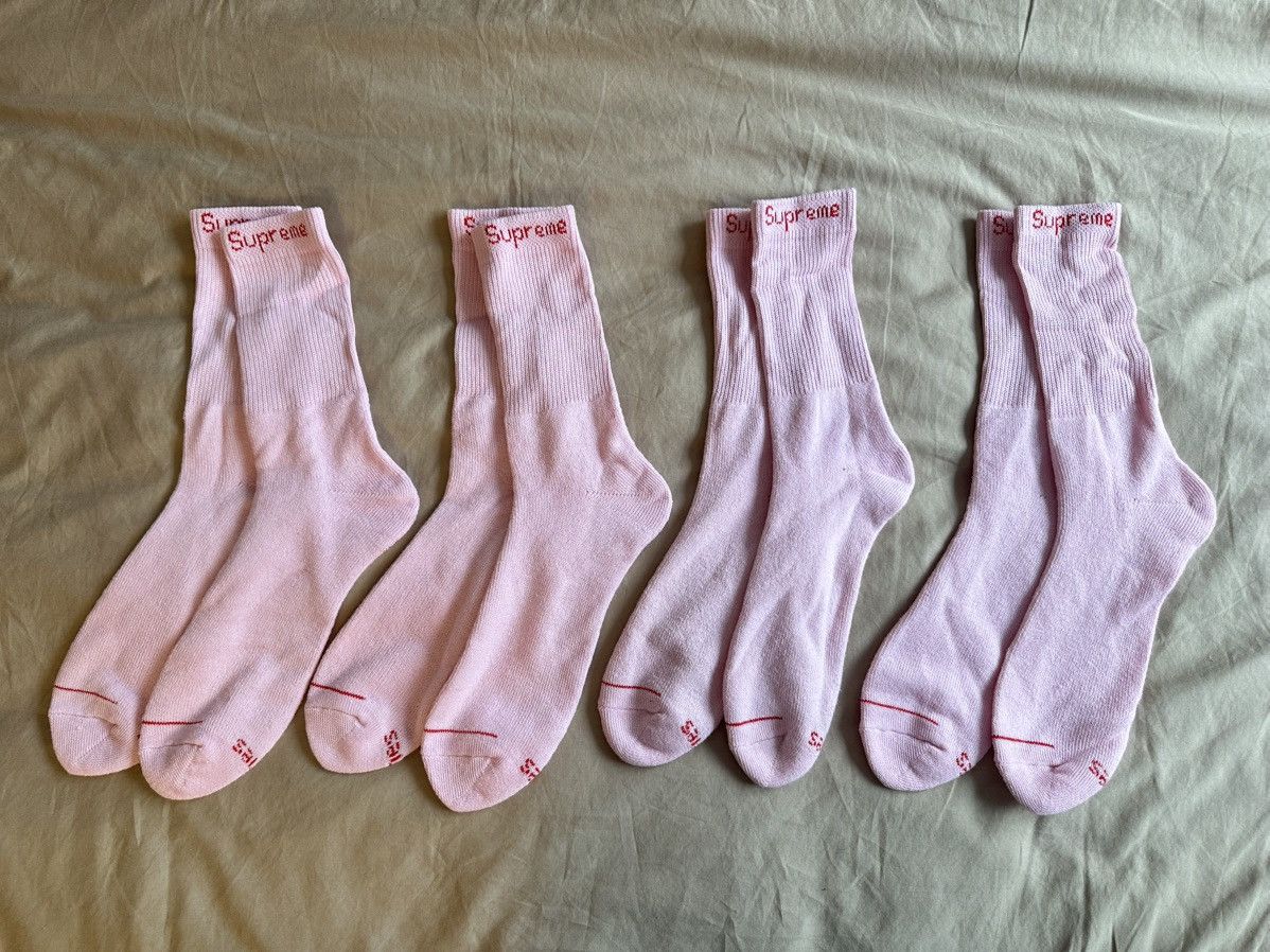 Supreme Hanes ソックス ピンク 1足 Pink【Supreme x Hanes Crew Socks