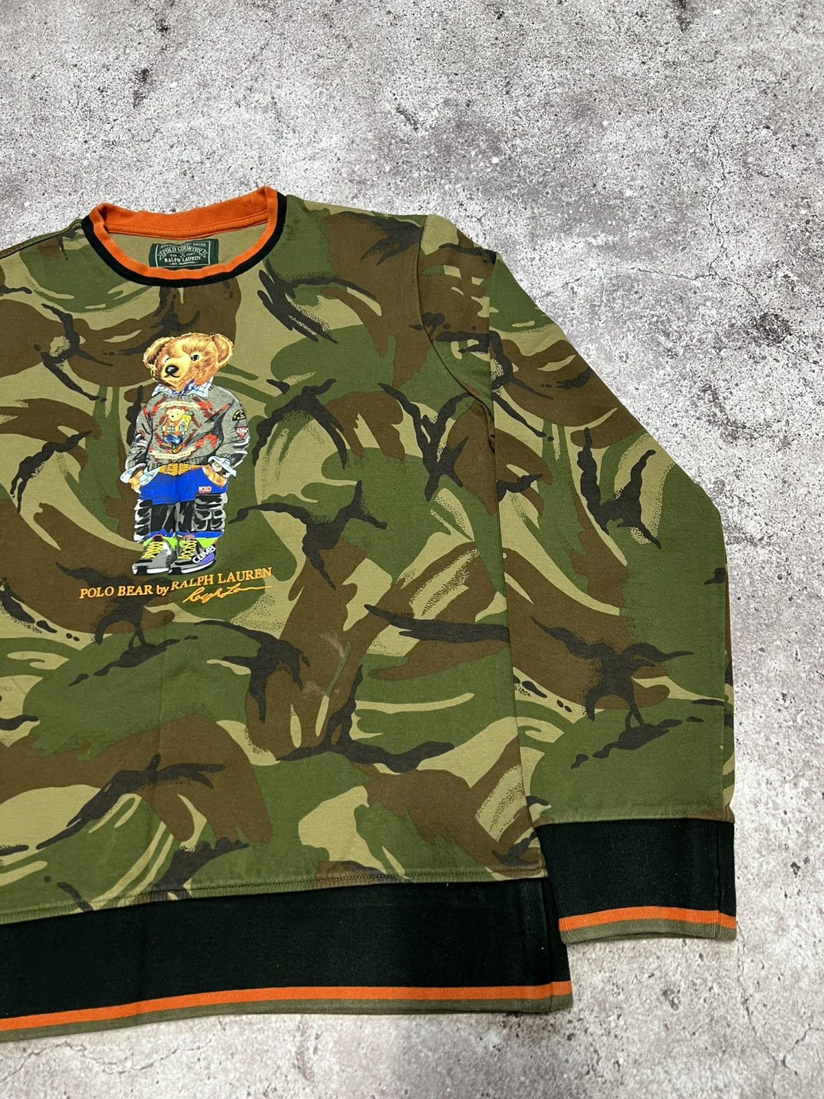 Polo Ralph Lauren Ralph Lauren Polo Bear Camo Sweatshirt Big Logo Sz L Size US L / EU 52-54 / 3 - 4 Thumbnail
