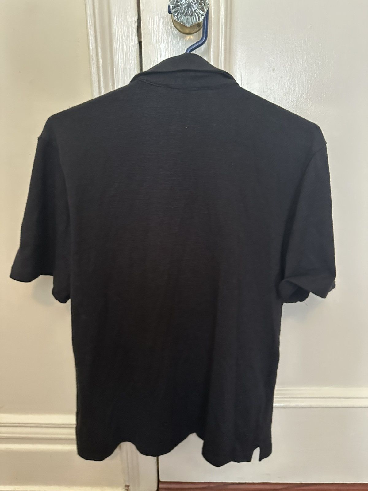 Blue & Cream Short Sleeve Button Down in Black, Men's — image 2 of 3