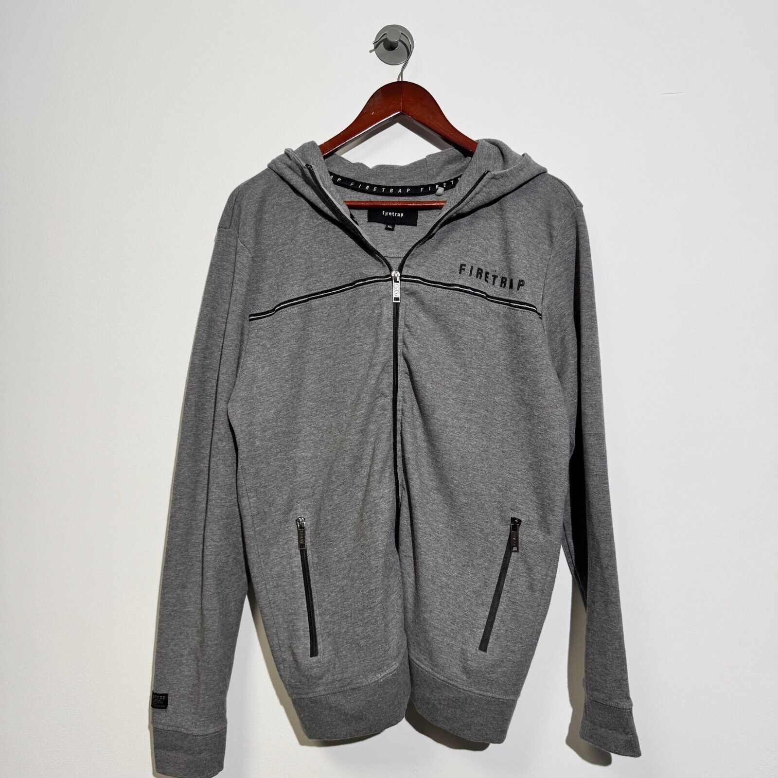 Vintage Vintage Unisex Gray Cotton Zip Hoodie Size XL Washed 90s Size US XL / EU 56 / 4 - 3 Thumbnail