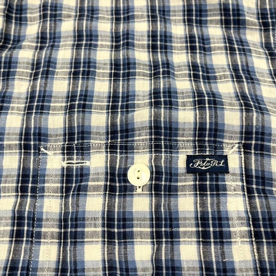 Ralph Lauren VINTAGE Ralph Lauren Shirt Mens Large Blue Plaid Linen Blend Button Up Preppy Old Money Size US L / EU 52-54 / 3 - 2 Thumbnail