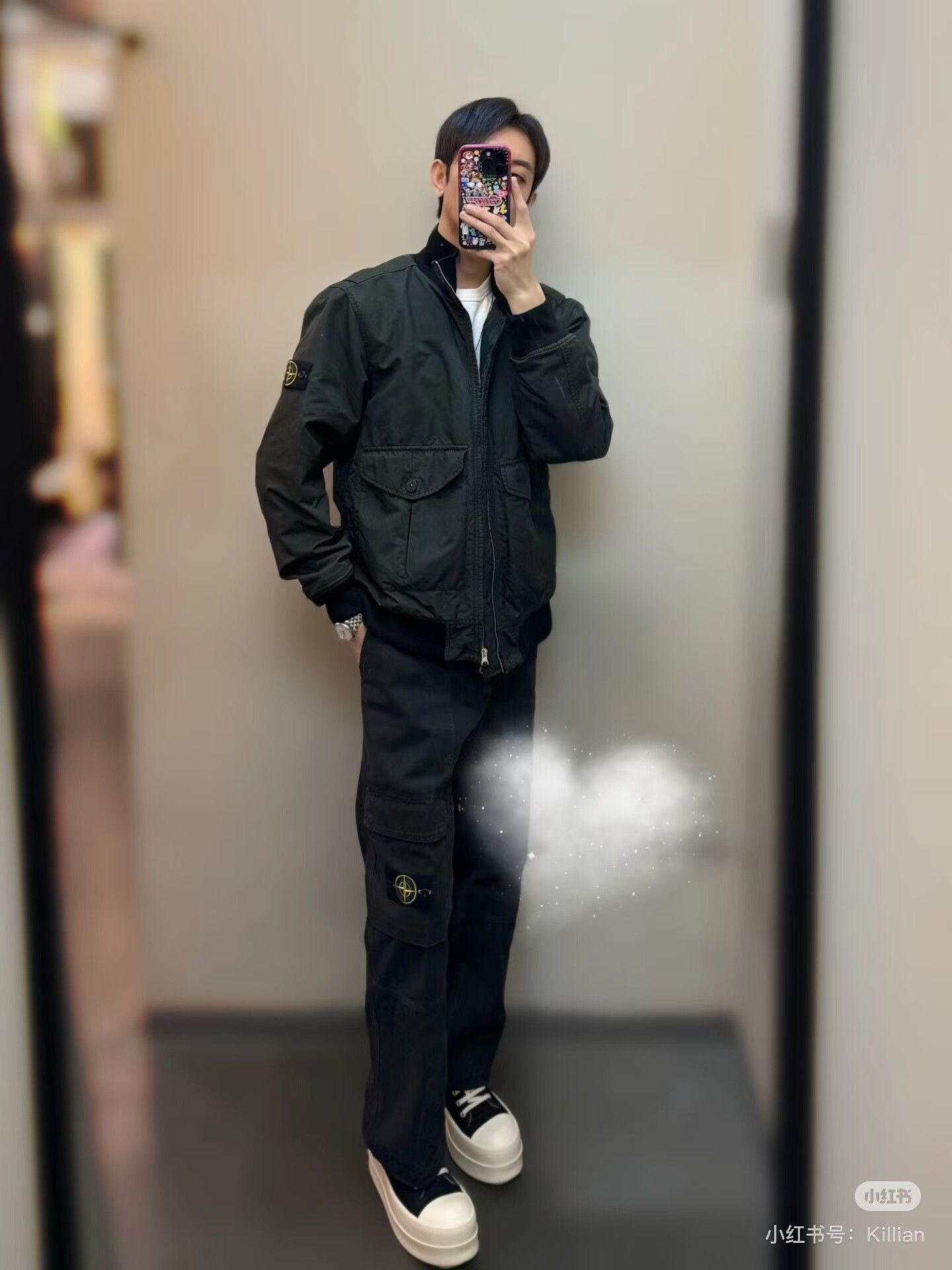 Stone Island Stone Island Black Cotton Pilot Jacket Size US M / EU 48-50 / 2 - 1 Thumbnail