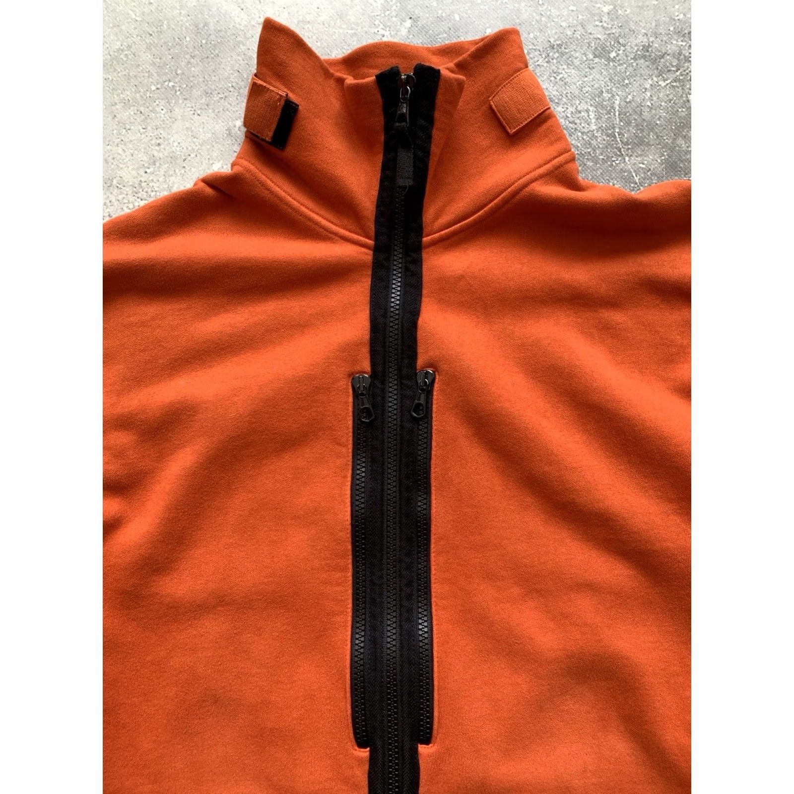 Stone Island VINTAGE Stone Island Sweater Shirt Orange XL Mens Full Zip Crew Neck Knit Cotton Size US XL / EU 56 / 4 - 4 Thumbnail