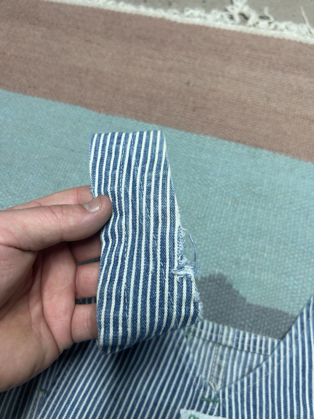 Vintage Vtg Oshkosh overalls hickory engineer stripe vestbak 50x30 Size US 44 / EU 60 - 16 Thumbnail