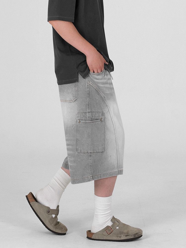Japanese Brand × Jean Retro loose high street casual denim shorts Size US 32 / EU 48 - 3 Thumbnail