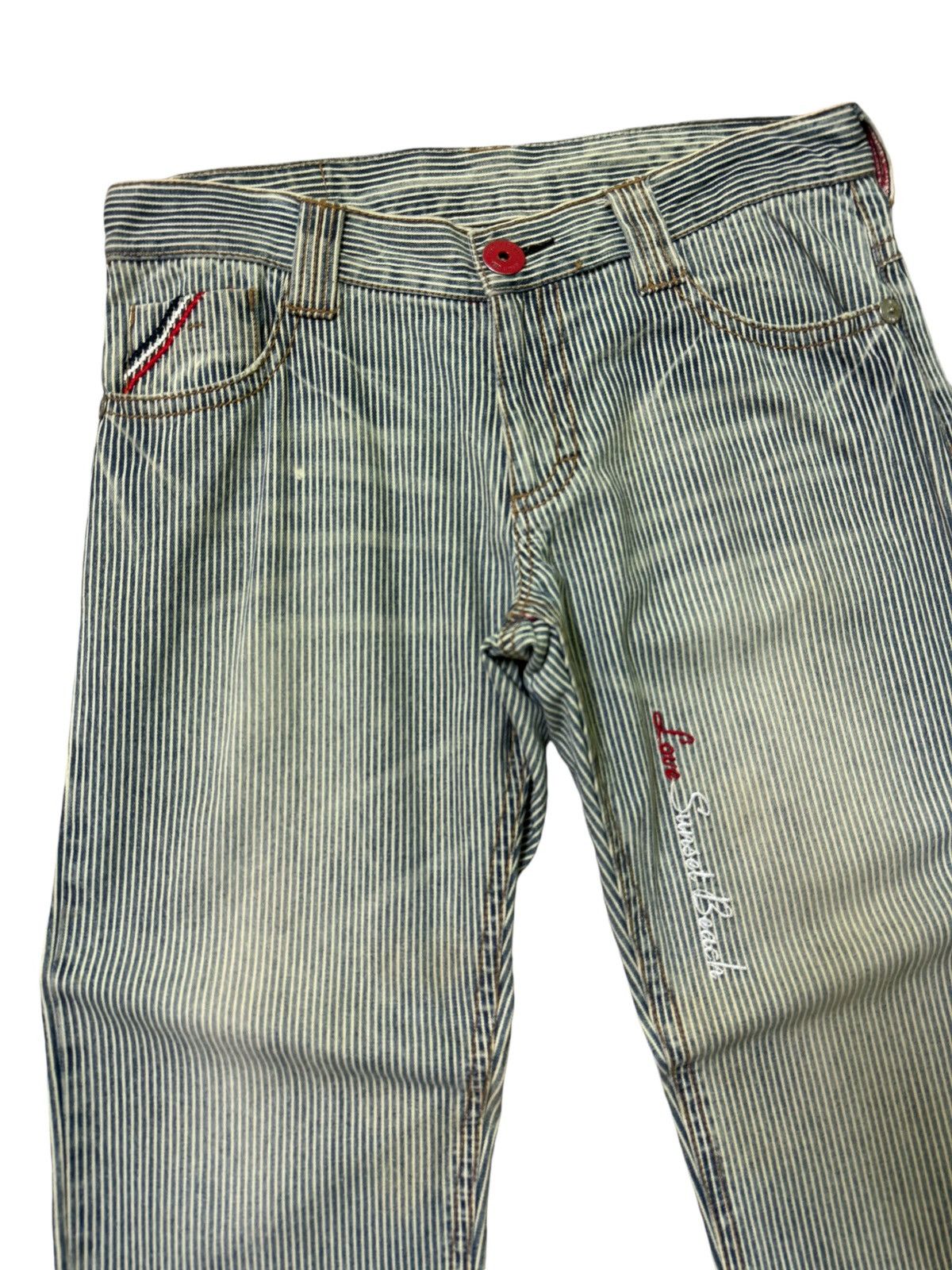 Hysteric Glamour × Japanese Brand LOVE SUNSET BEACH HICKORY STRIPED DENIM Size US 33 - 4 Thumbnail